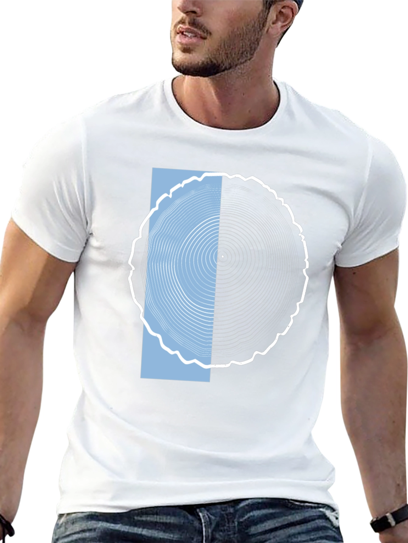 Abstract Tree Ring Graphic Tee