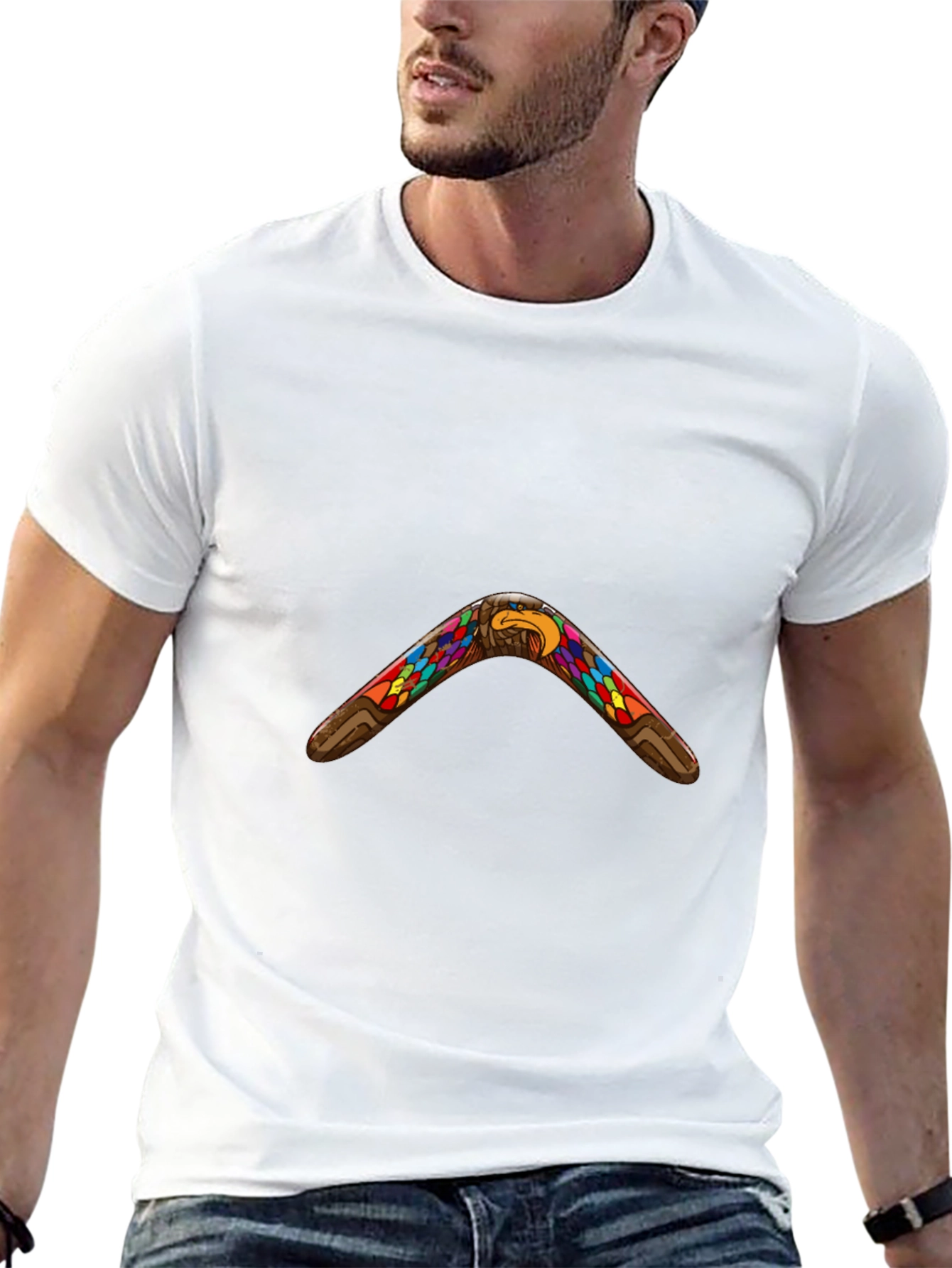 Native Eagle Boomerang Black T-Shirt