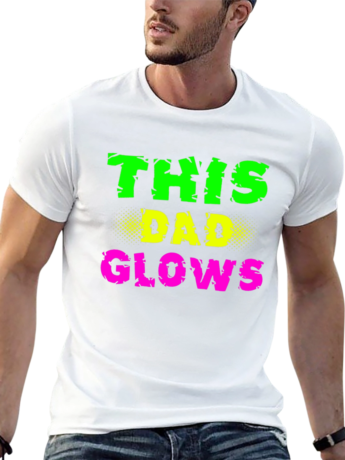 This Dad Glows Black T-Shirt
