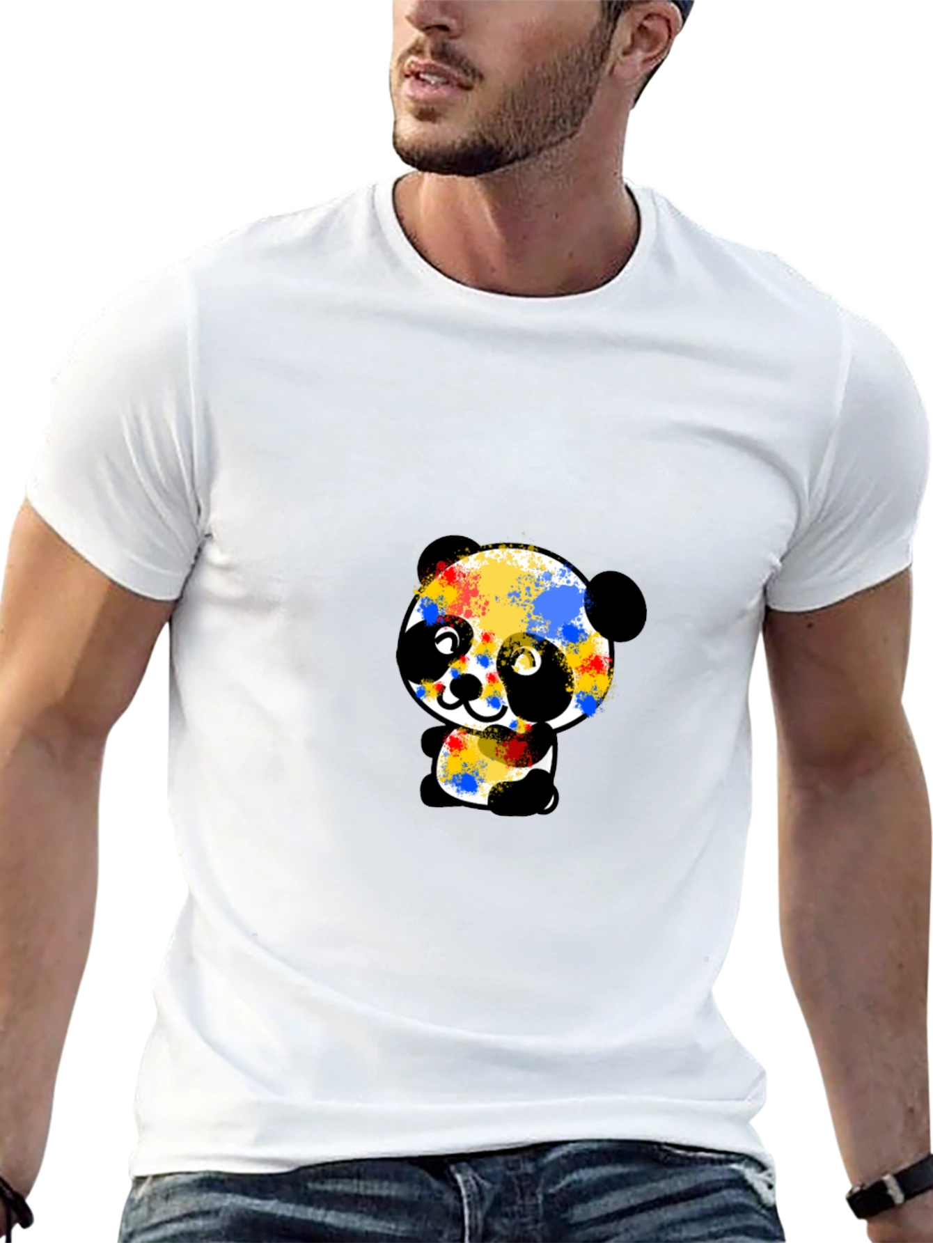 Colorful Panda Graphic T-Shirt