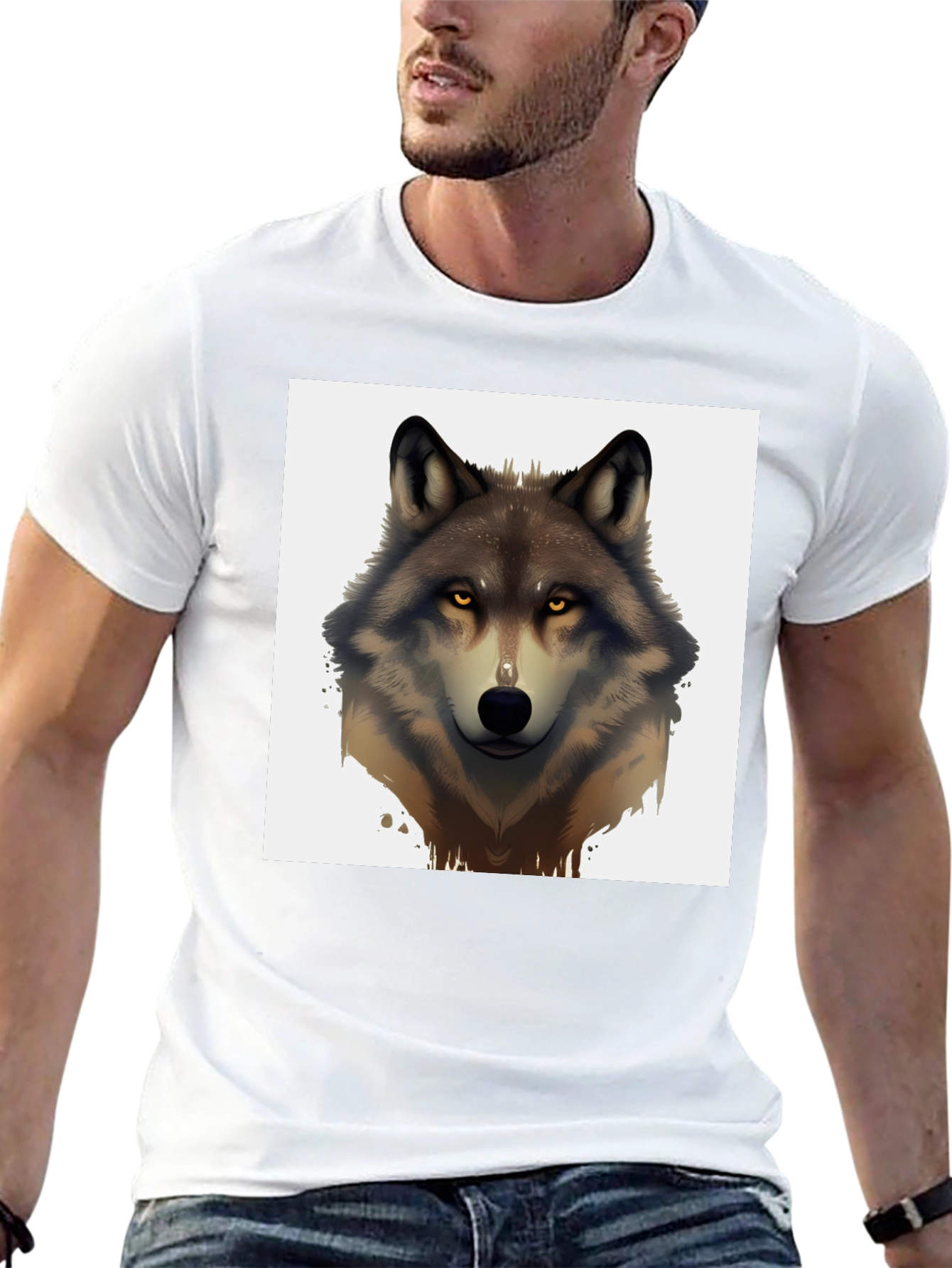 Wolf Graphic Tee - Bold Animal Print