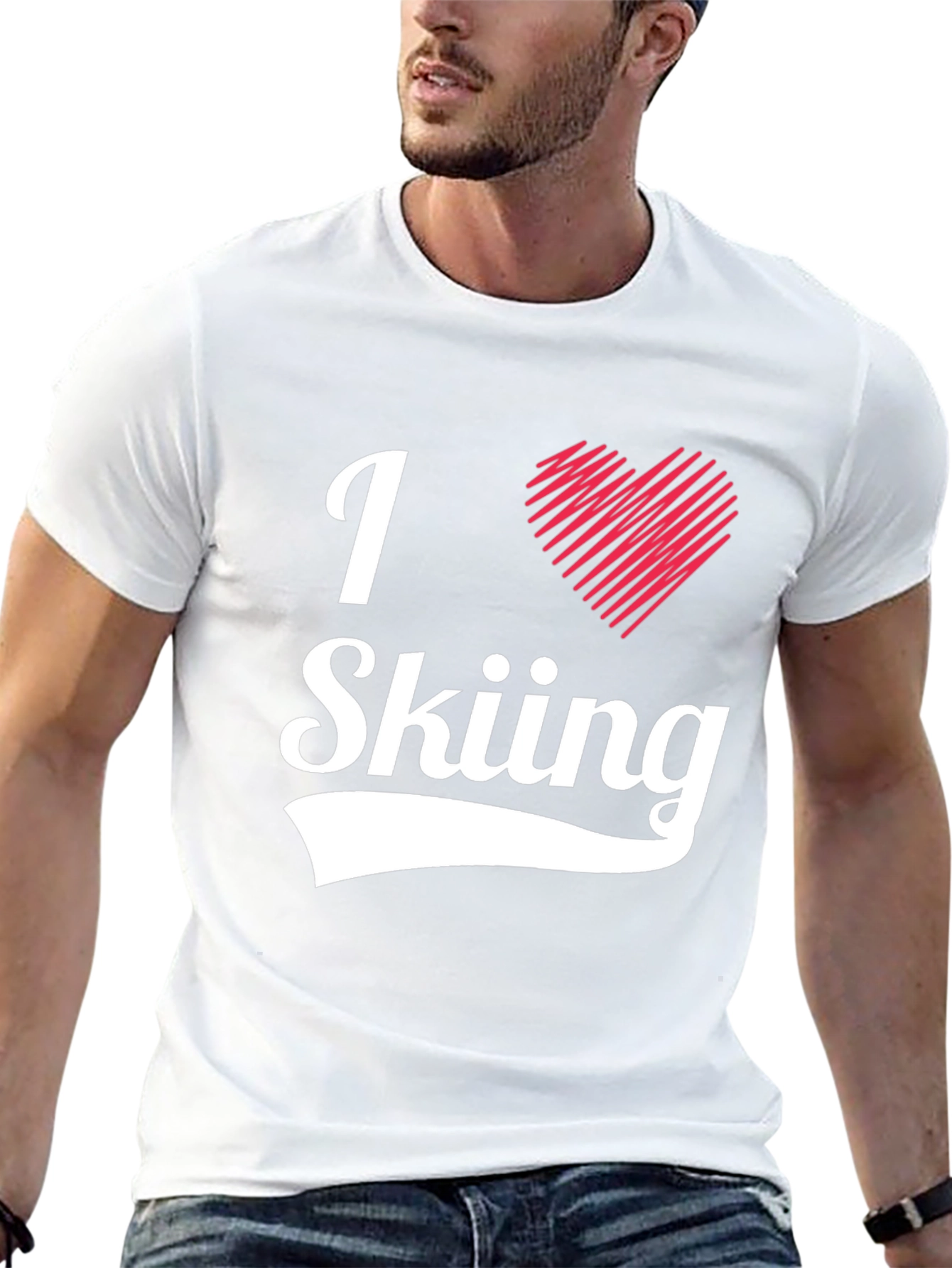 I Heart Skiing T-Shirt - Stylish Graphic Tee