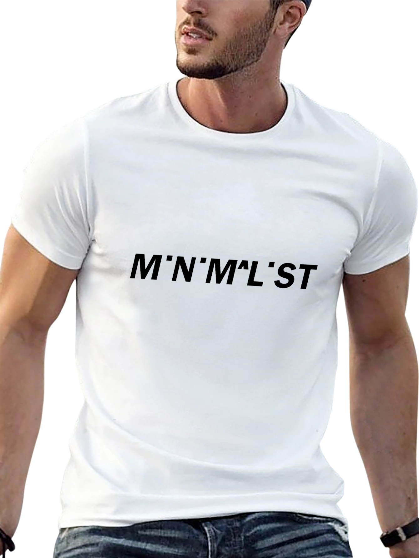 Minimalist Print Black T-Shirt