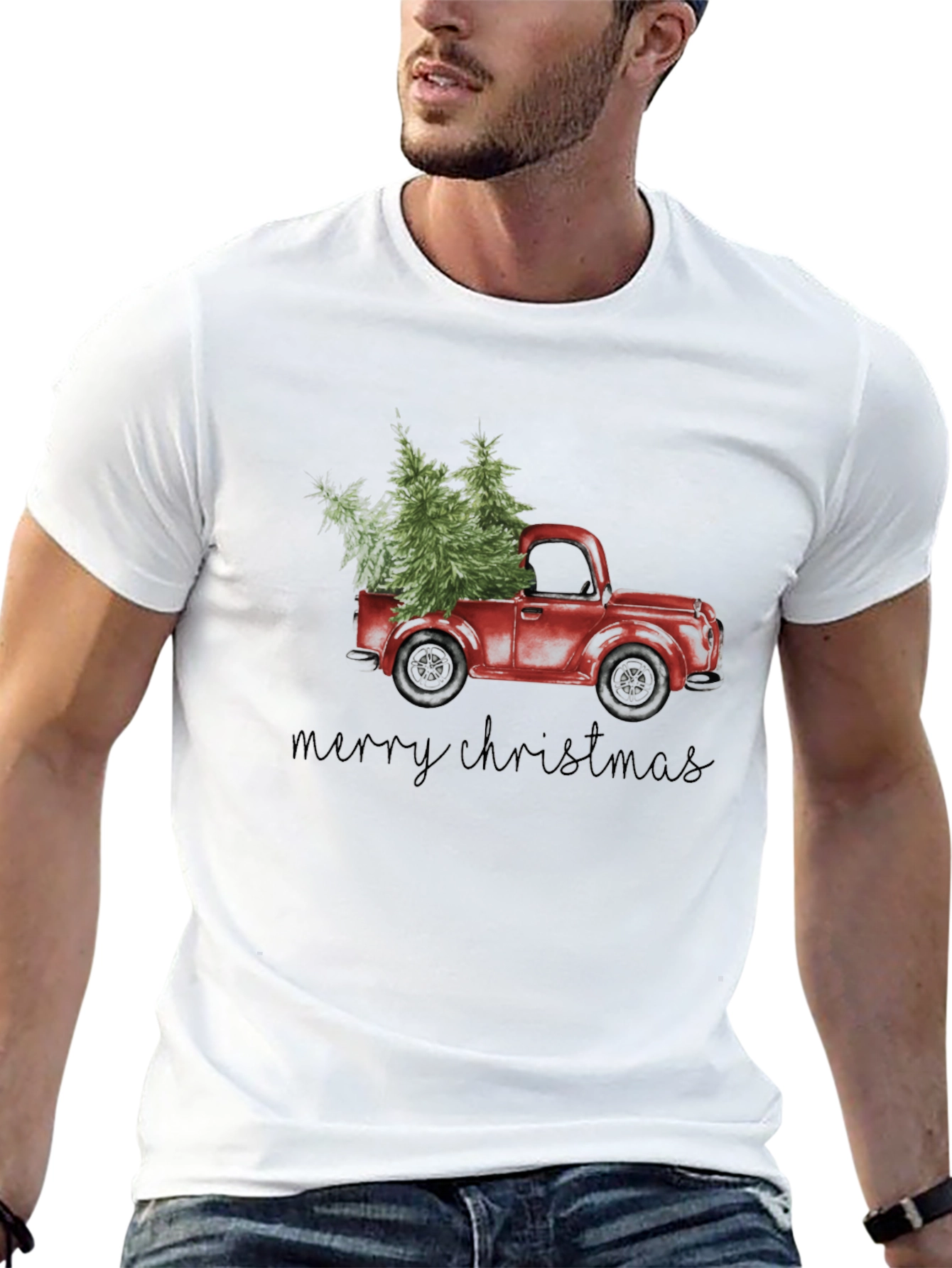 Merry Christmas Truck Graphic Tee
