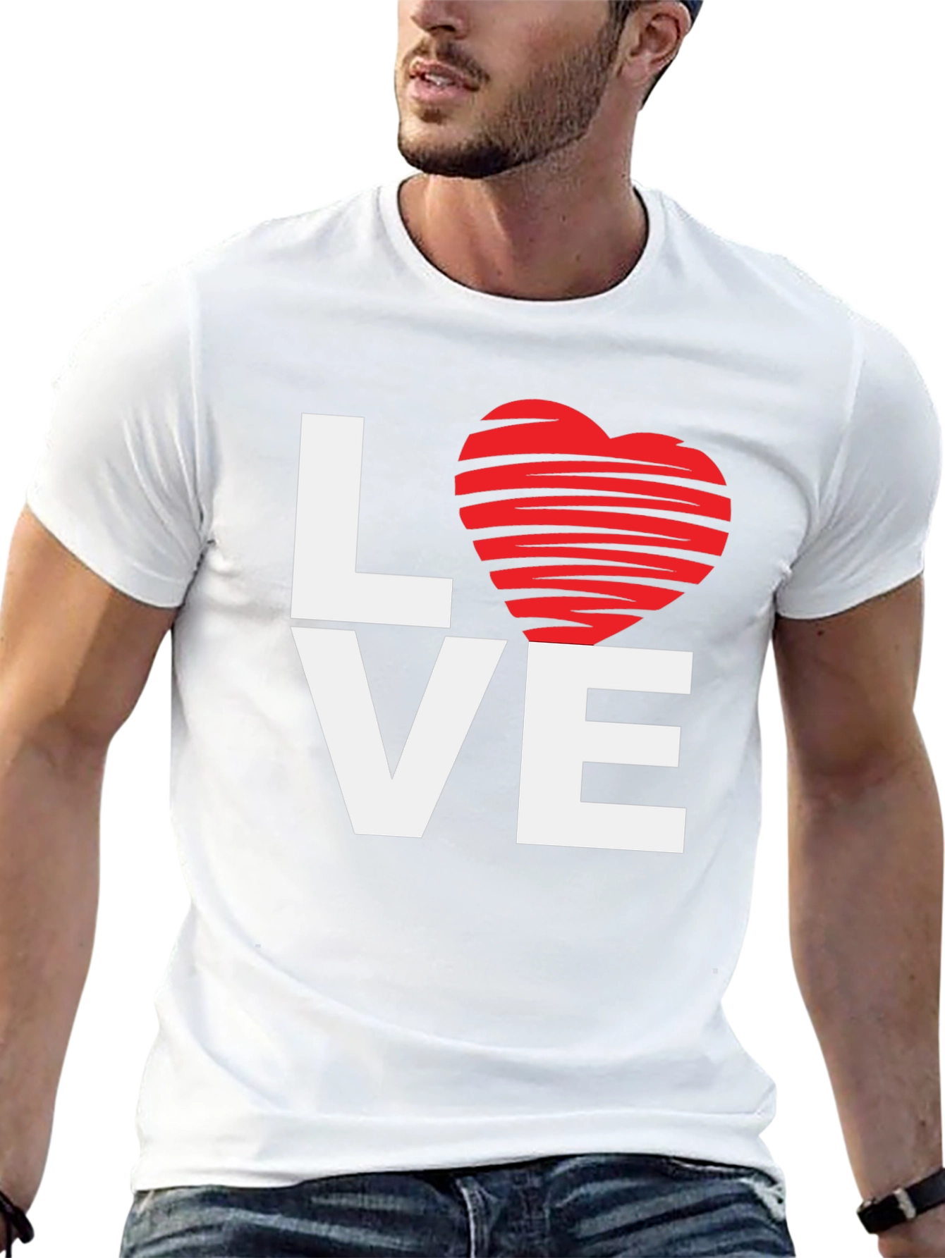 Love Heart Graphic Tee - Valentines Day Style