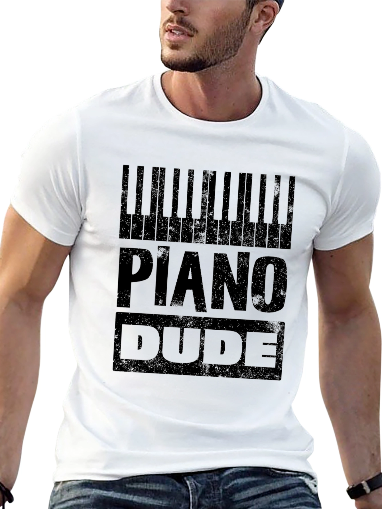 Piano Dude Black Graphic Tee