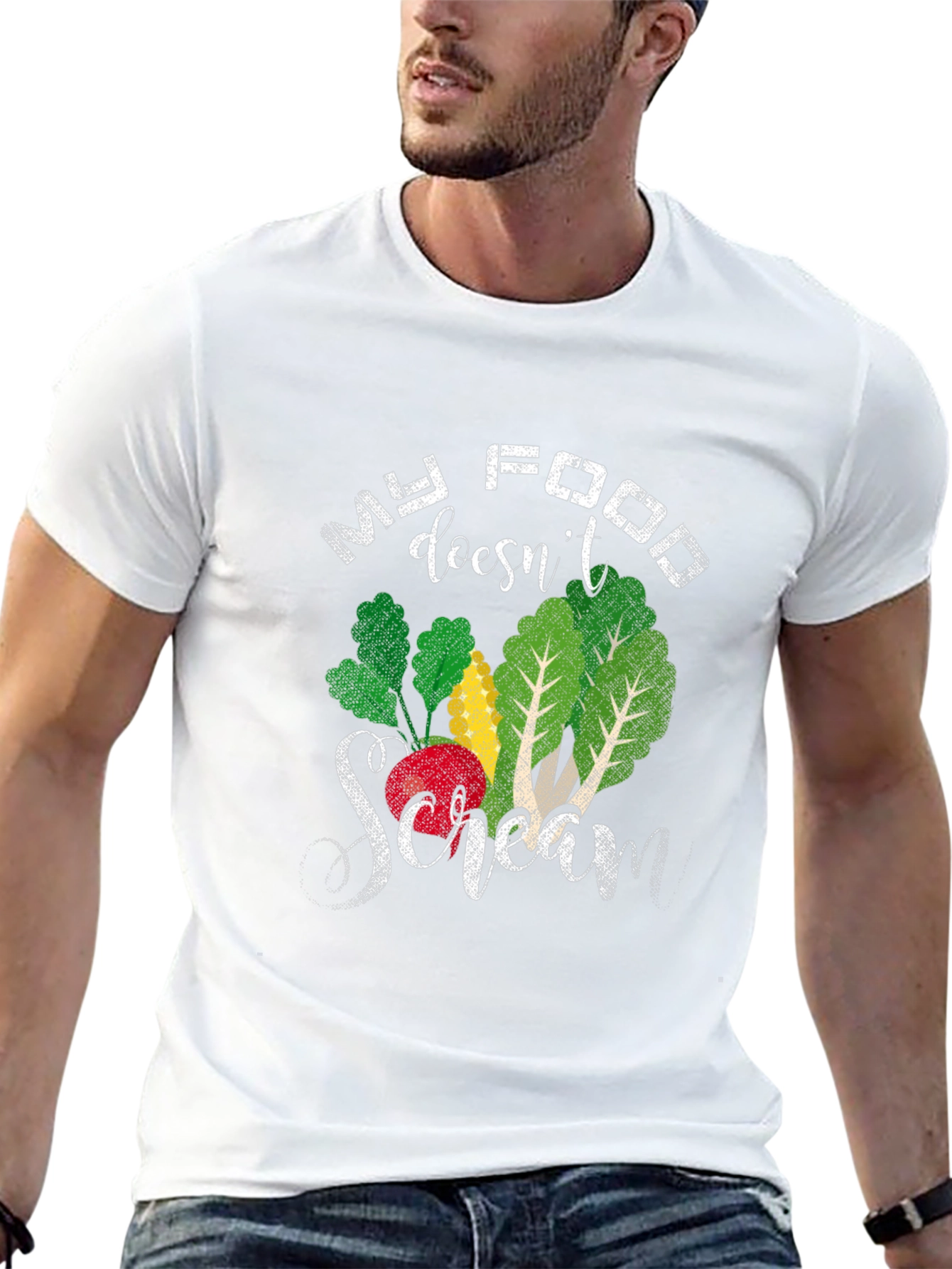 My Food Doesnt Scream T-Shirt - Vegan Apparel