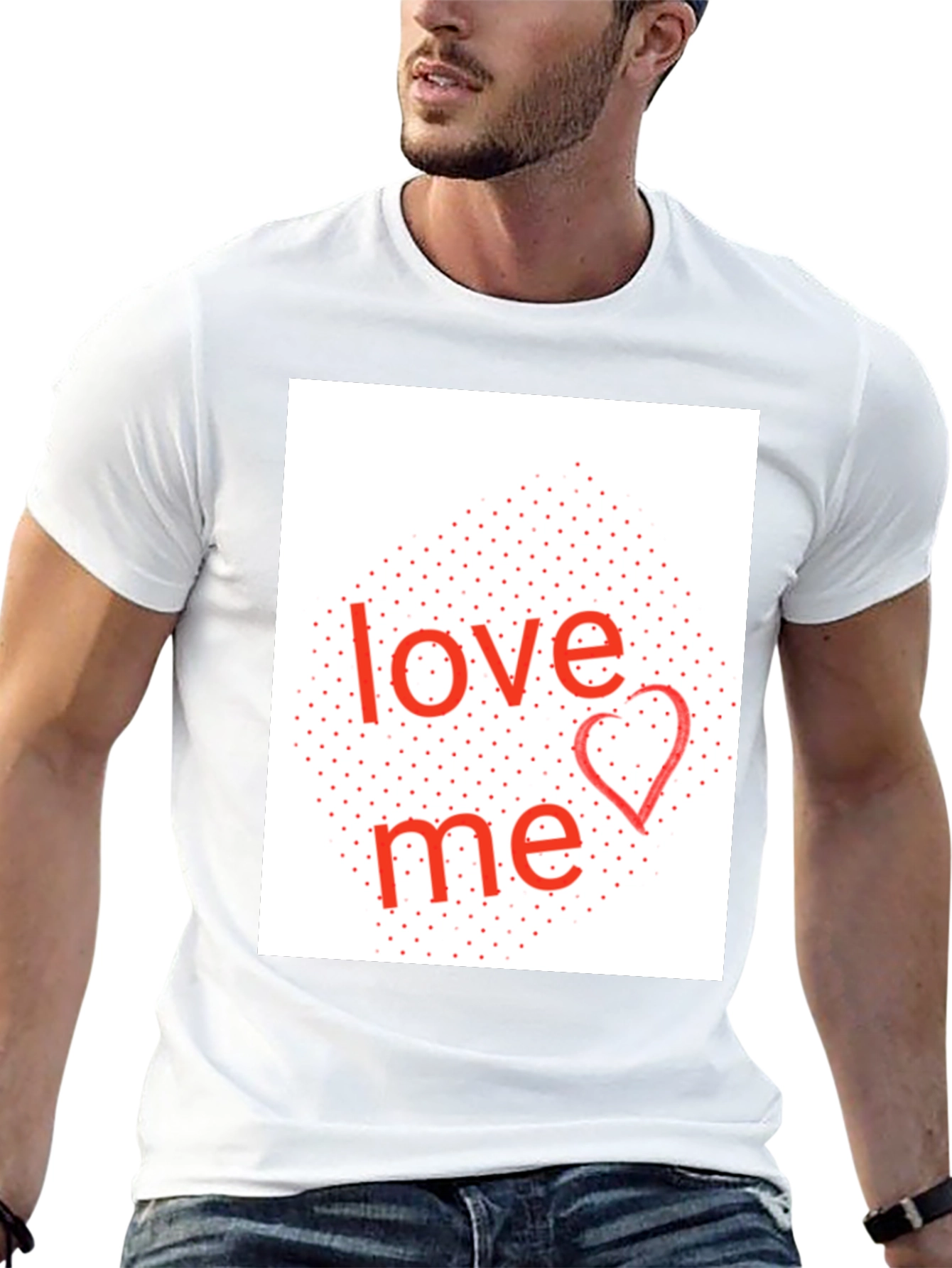 Love Me Graphic Tee - Black Cotton Blend Shirt