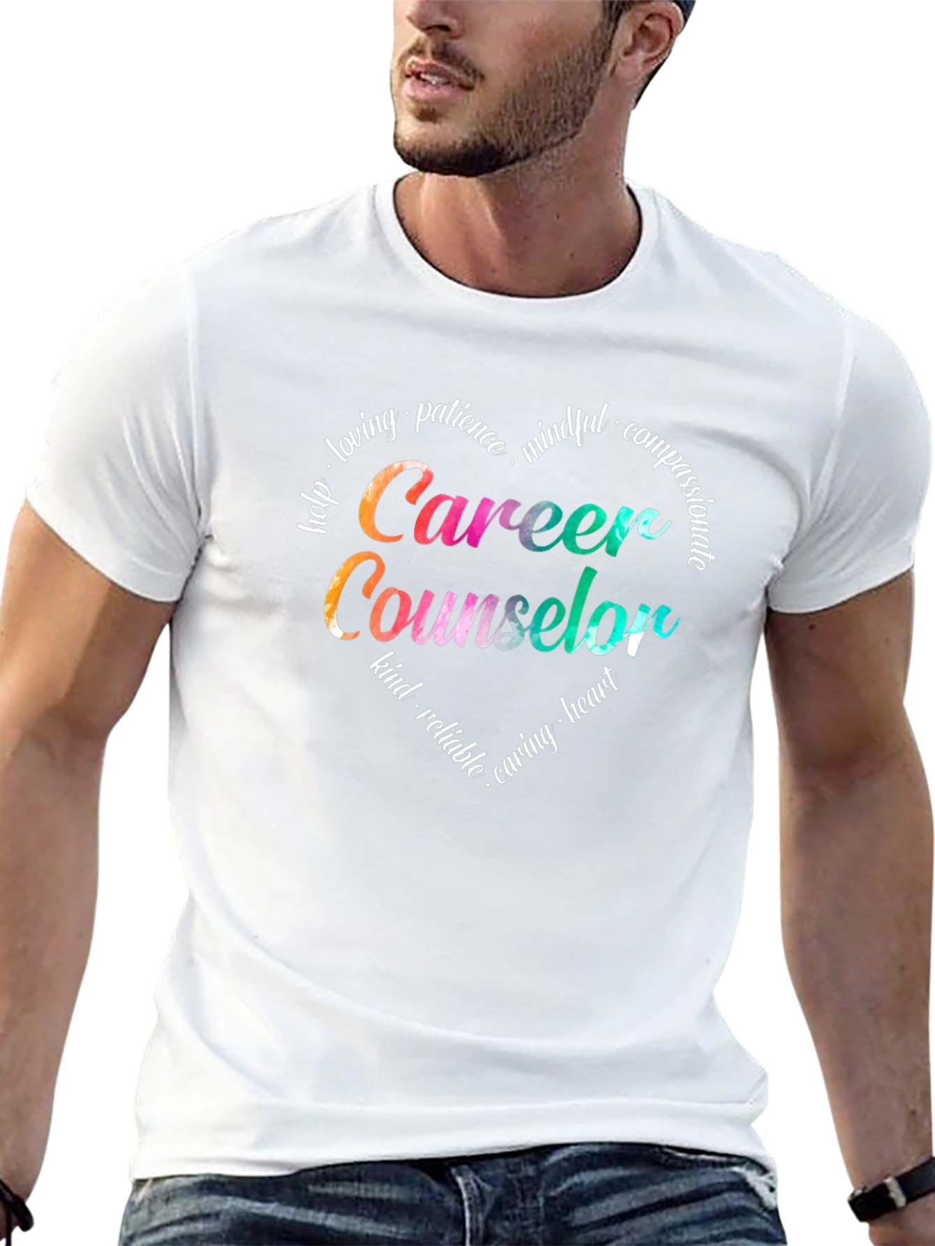 Career Counselor T-Shirt - Heart Graphic Design