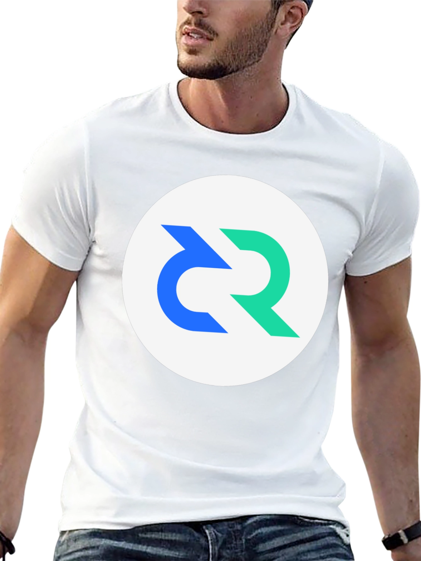 Modern Graphic Tee - Circular Logo Design