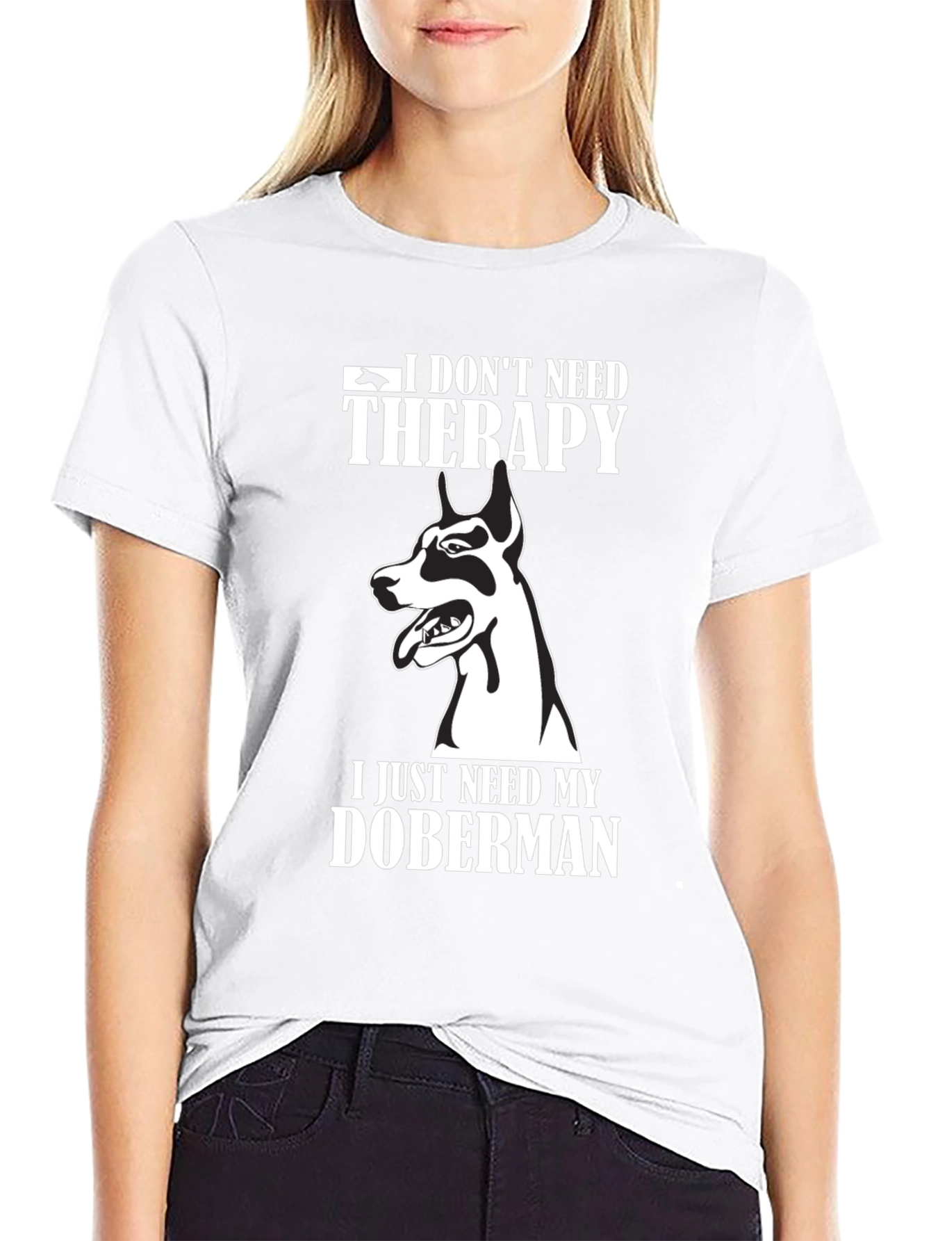 Doberman Therapy T-Shirt: Dog Lover Tee