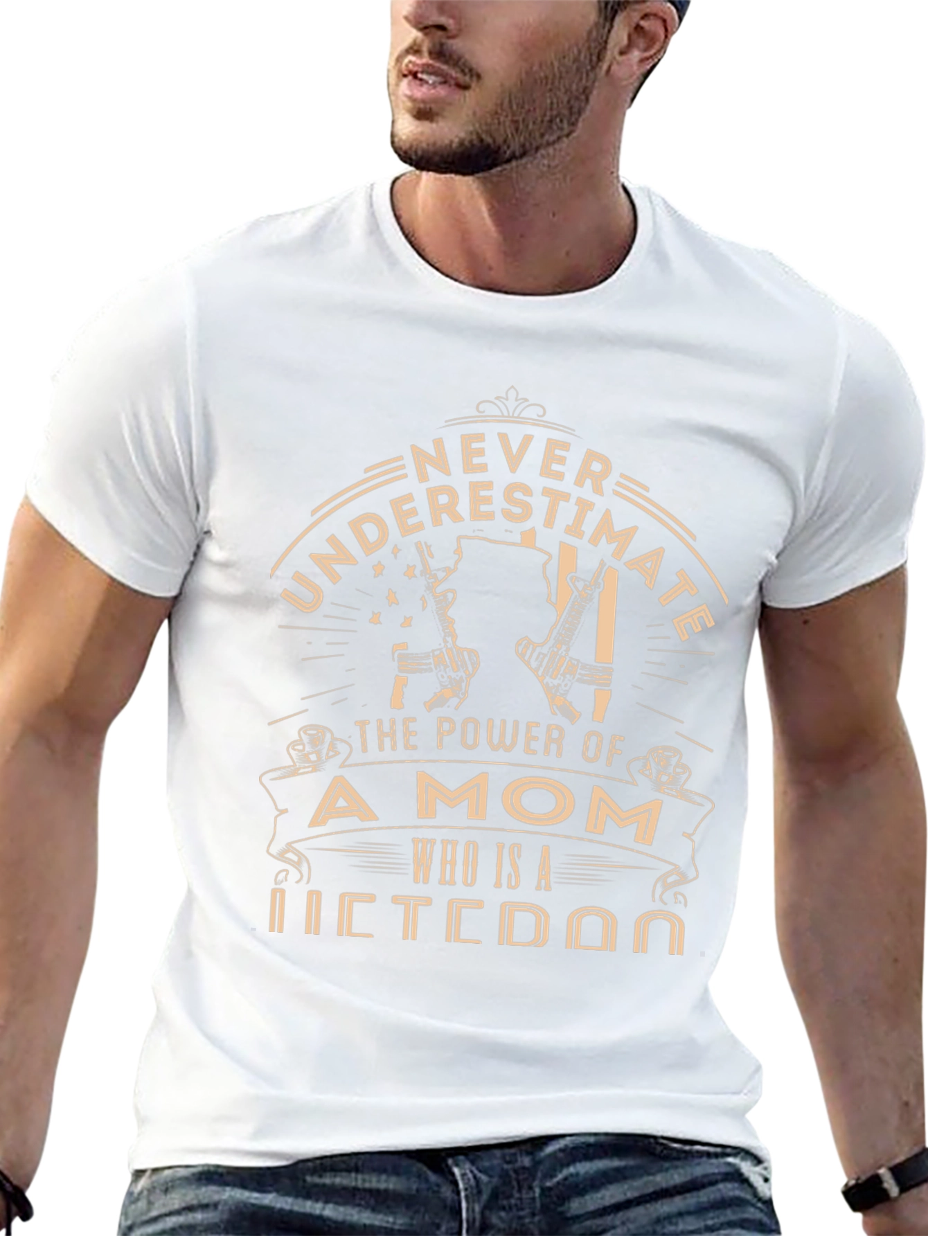 Never Underestimate Veteran Mom T-Shirt