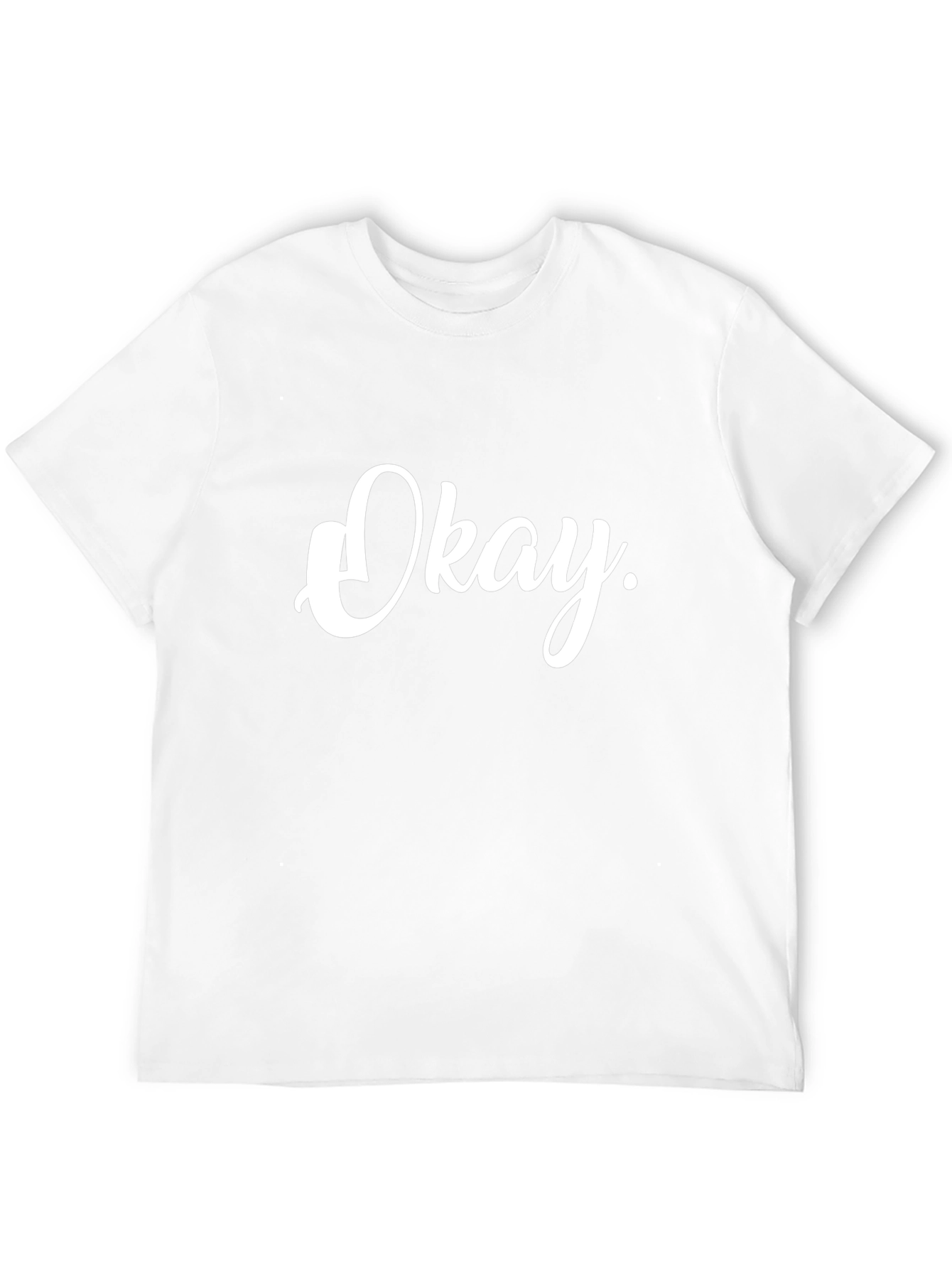 Okay T-Shirt - Casual Black Tee with White Text