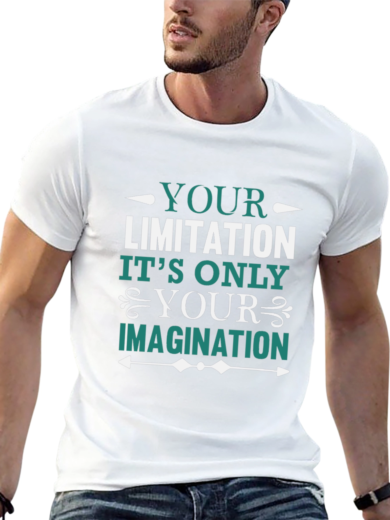 Motivational Graphic Tee - Your Limitation Imagination