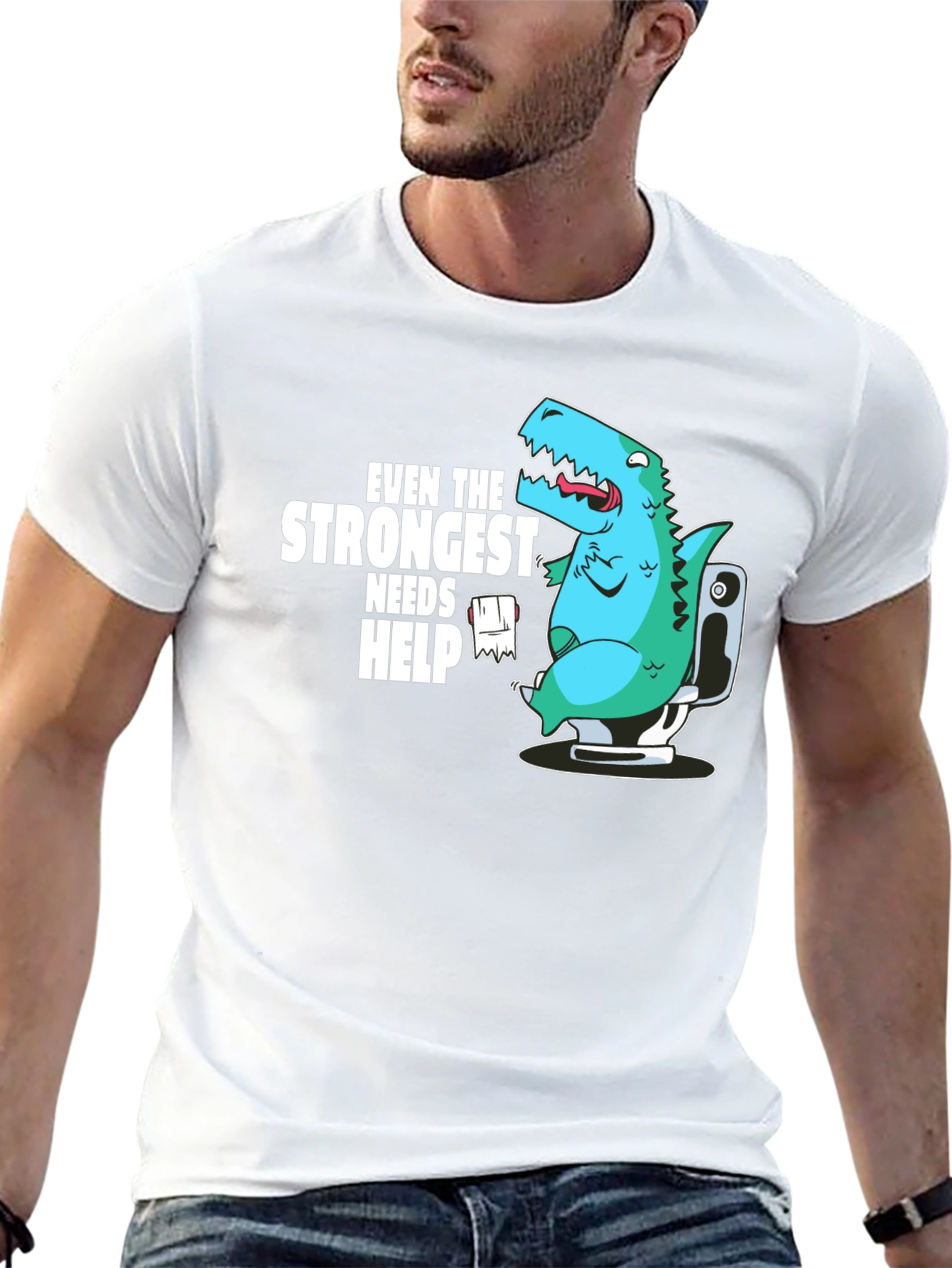 Funny Dinosaur Toilet T-Shirt