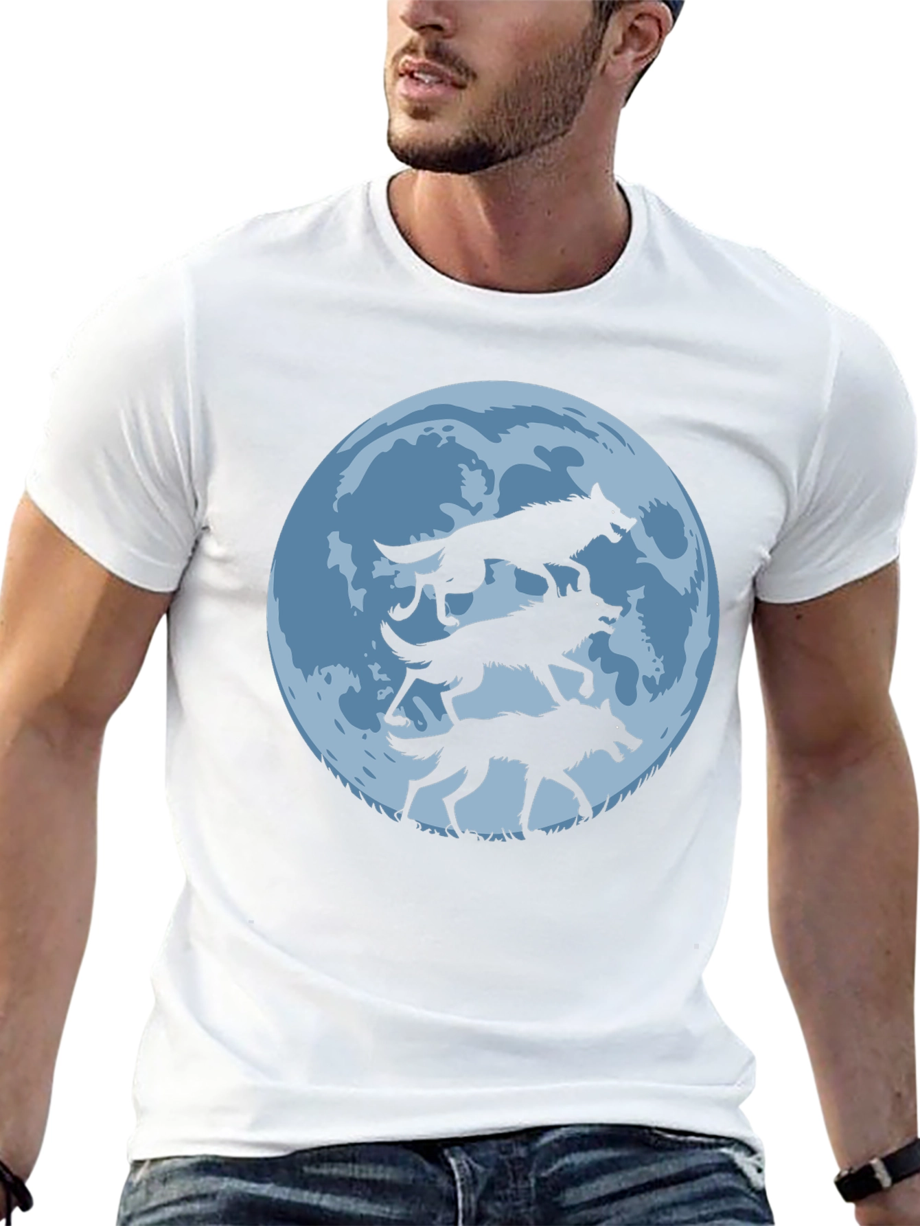 Wolf Moon Graphic Tee - Black