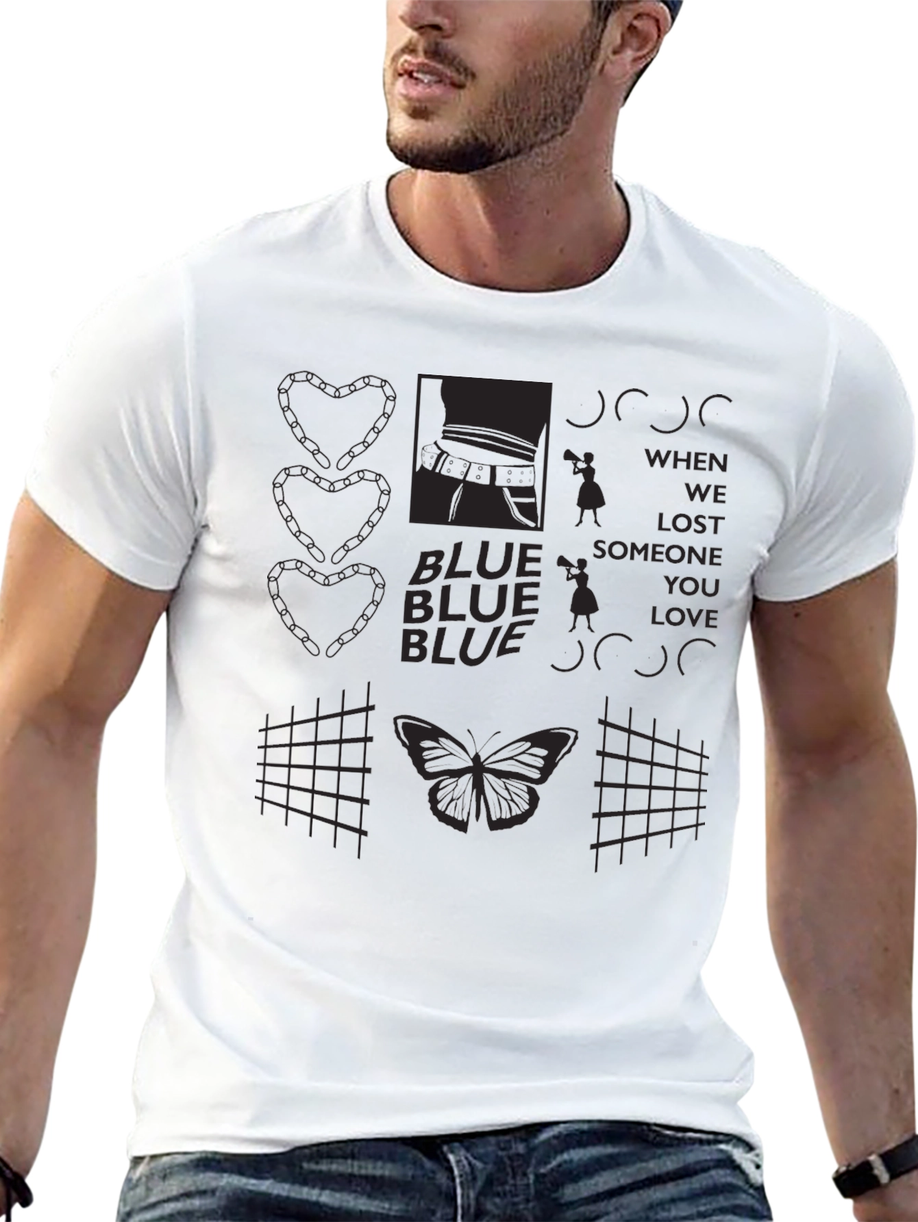Graphic Tee: Abstract Butterfly Design