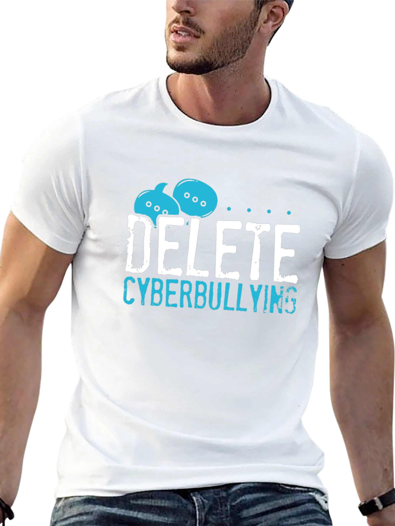 Delete Cyberbullying Graphic Tee - Unisex Anti-Bullying Shirt