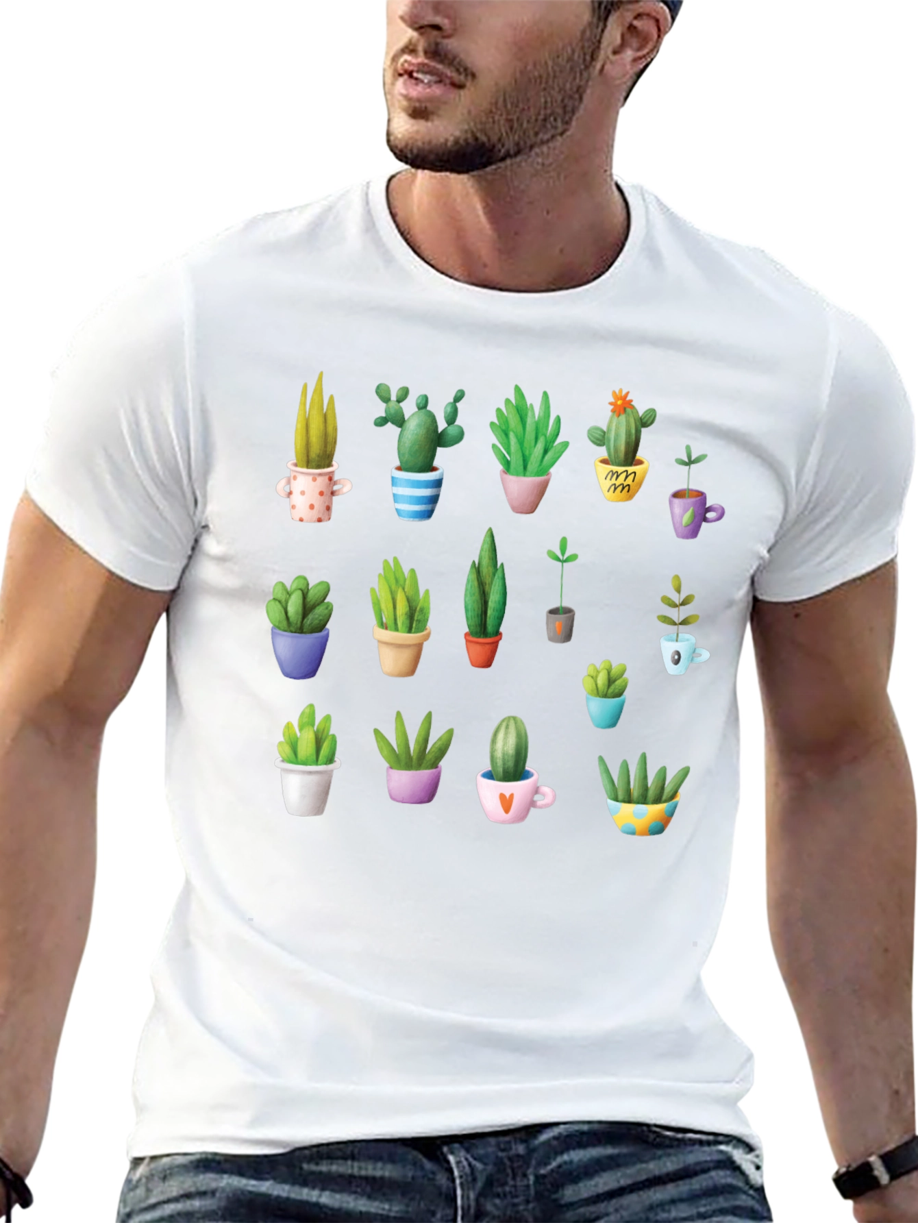 Cactus Lover Tee - Cute Plant Design