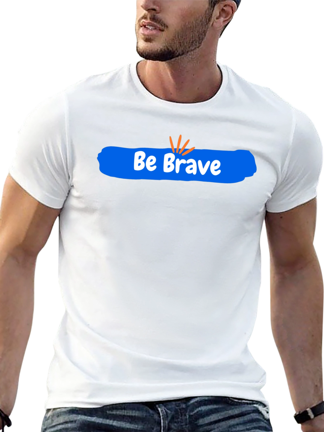 Be Brave Graphic Tee - Black Cotton Comfort