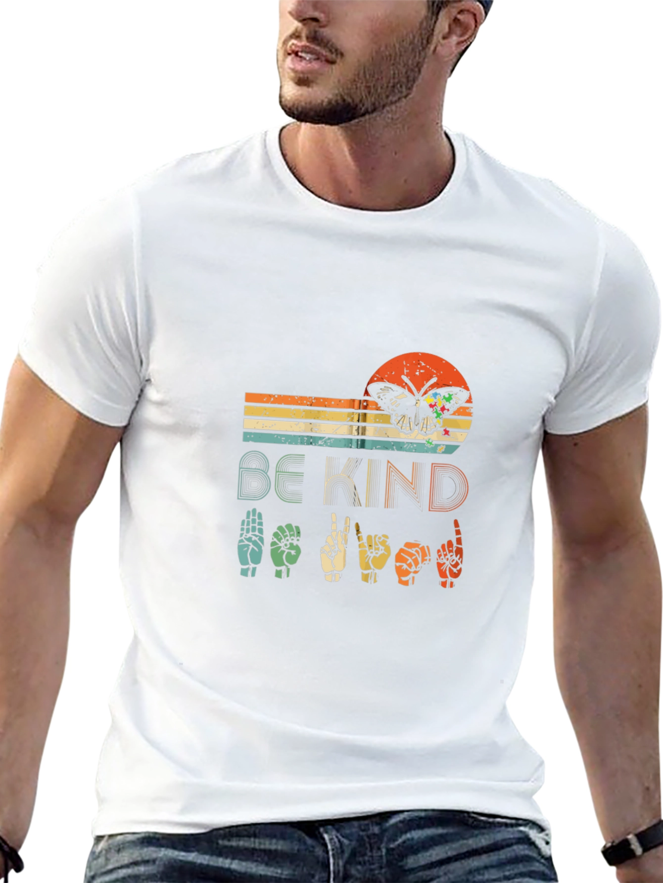 Be Kind Butterfly ASL Graphic T-Shirt