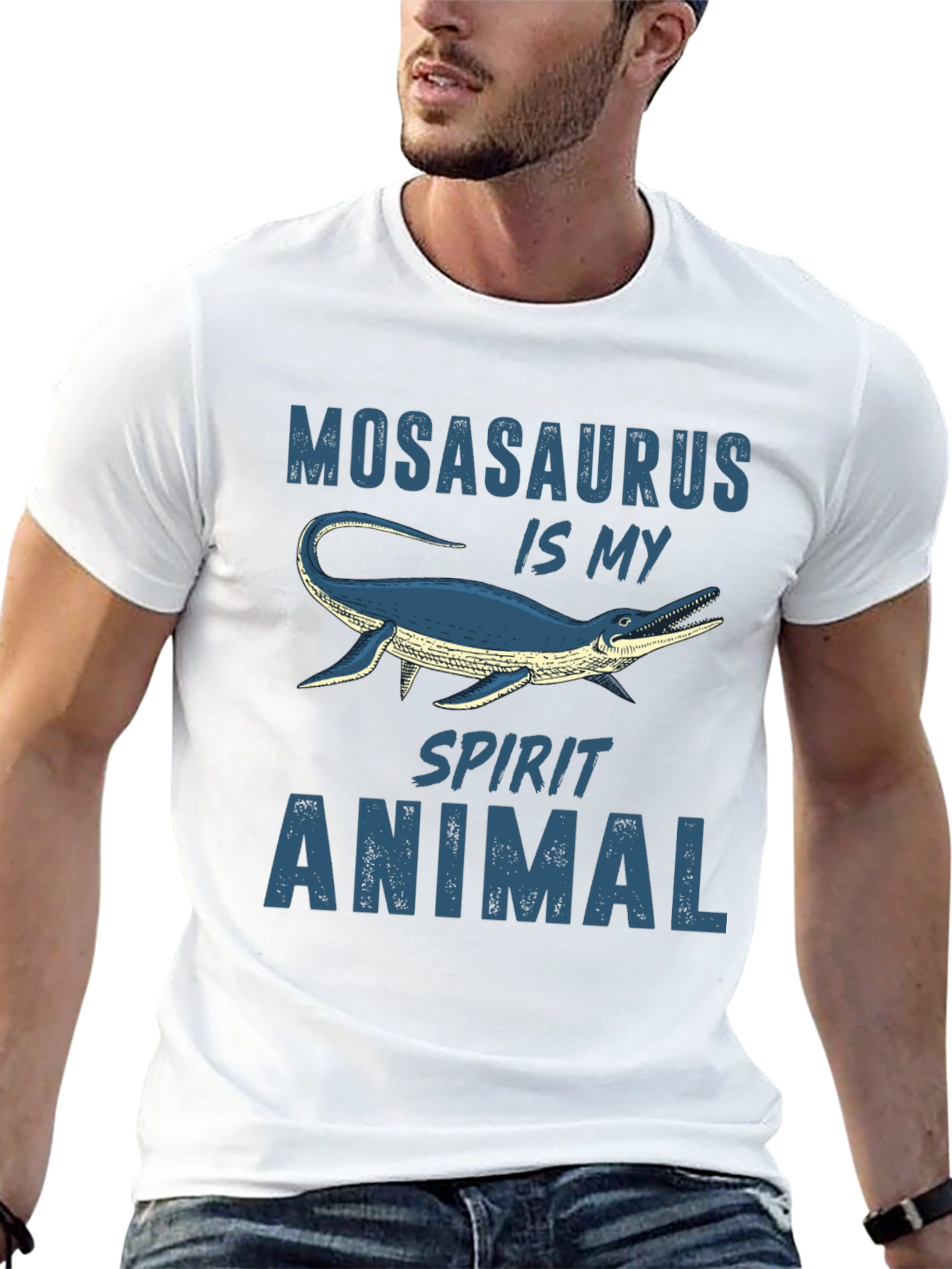 Mosasaurus Spirit Animal Graphic Tee - Black