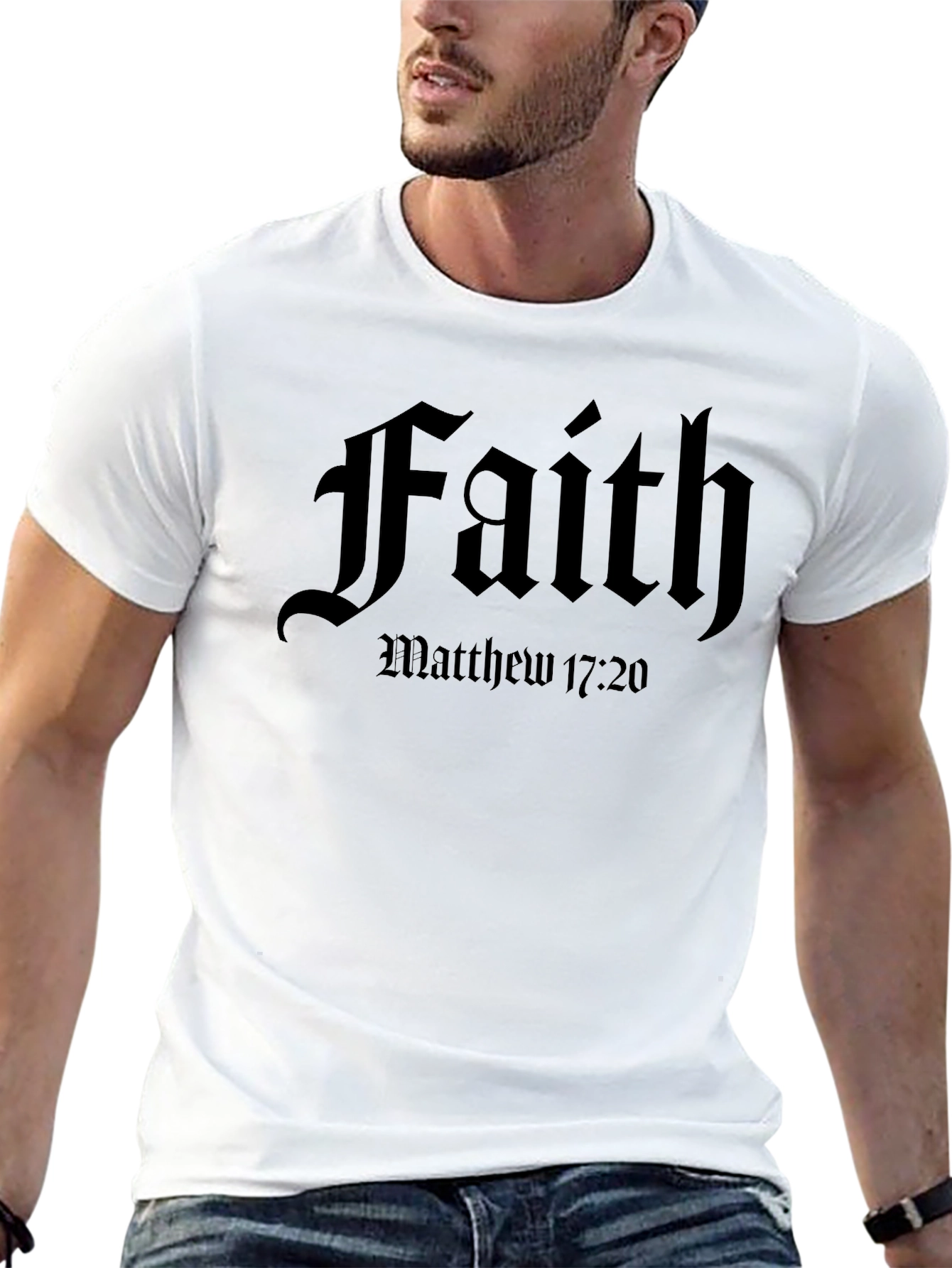 Faith Matthew 17:20 Black T-Shirt