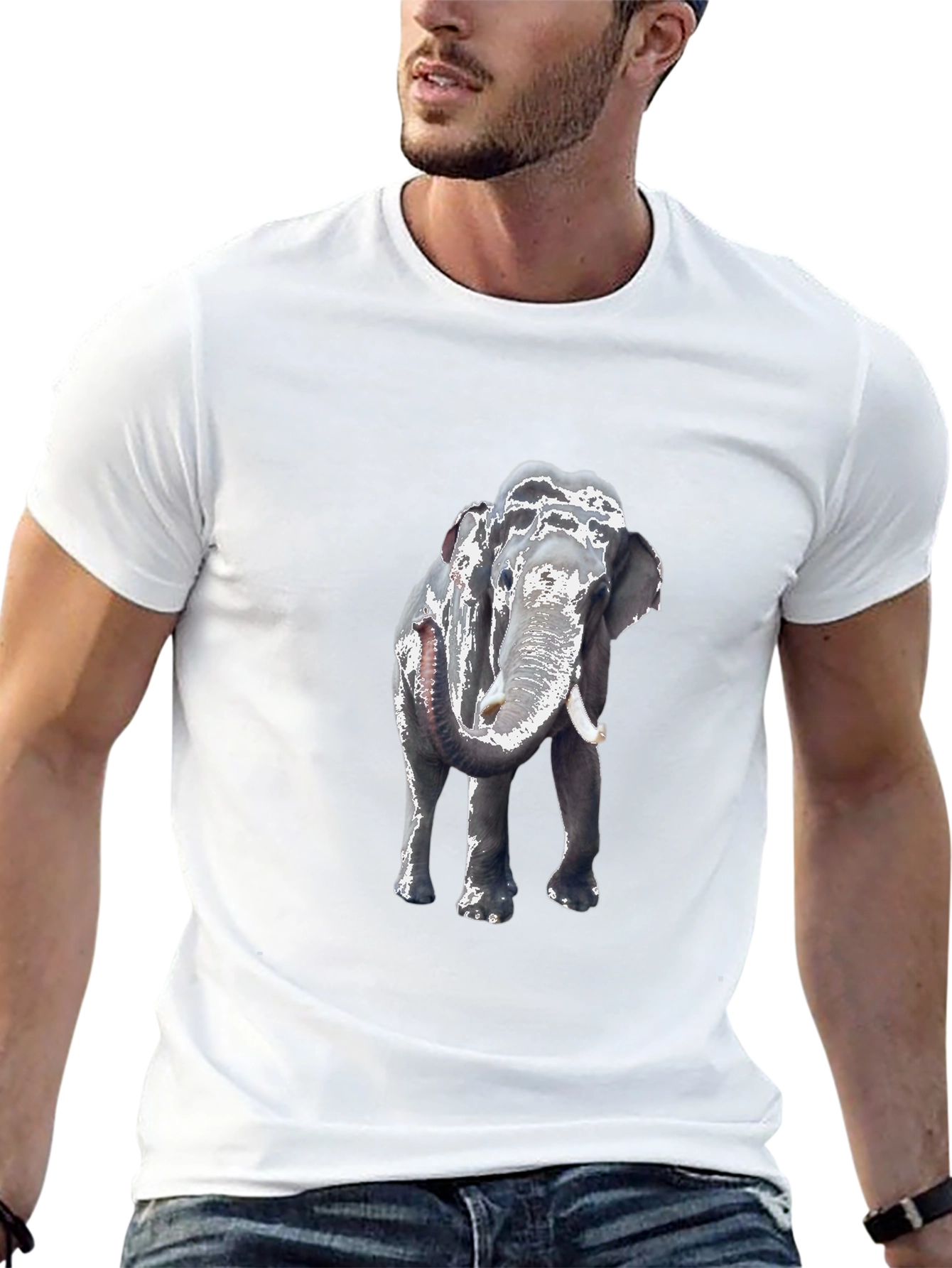 Elephant Graphic Tee - Classic Black Cotton
