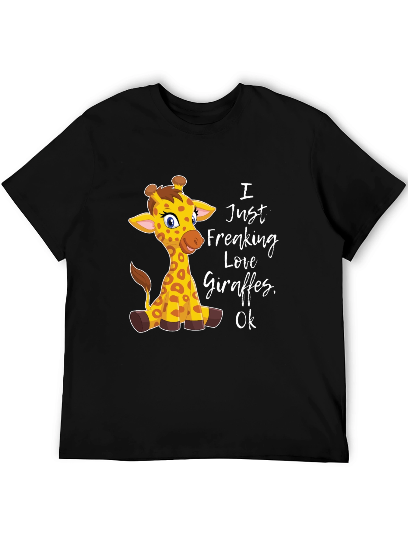 Giraffe Lover T-Shirt - Cute Cartoon Giraffe Graphic Tee