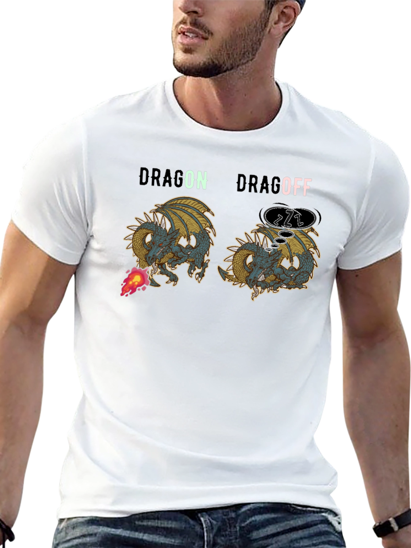 Dragon Drag Off Graphic T-Shirt