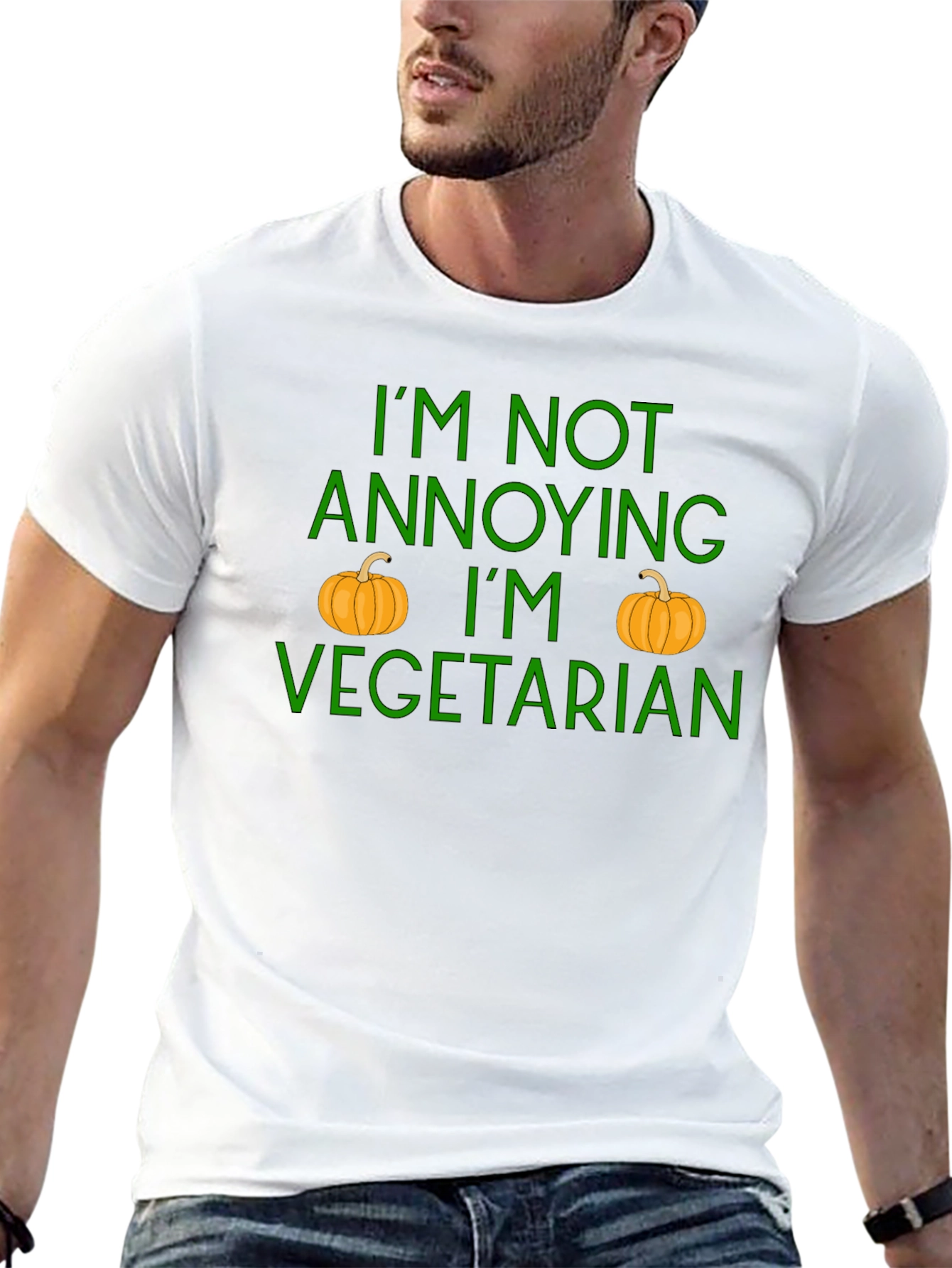 Vegetarian Pumpkin T-Shirt - Im Not Annoying