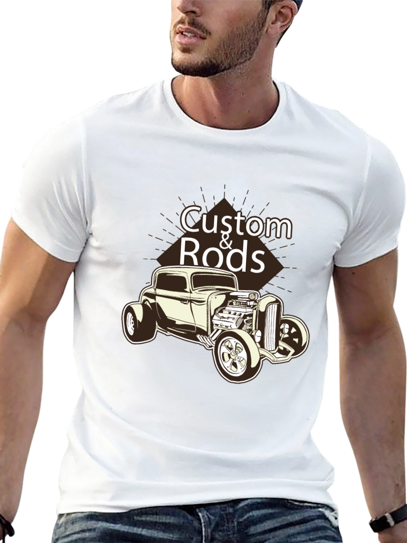 Custom Rods Graphic T-Shirt - Black