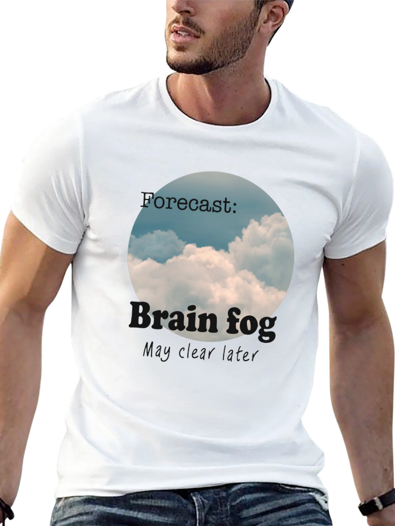 Brain Fog Forecast T-Shirt Cloudy Day Tee