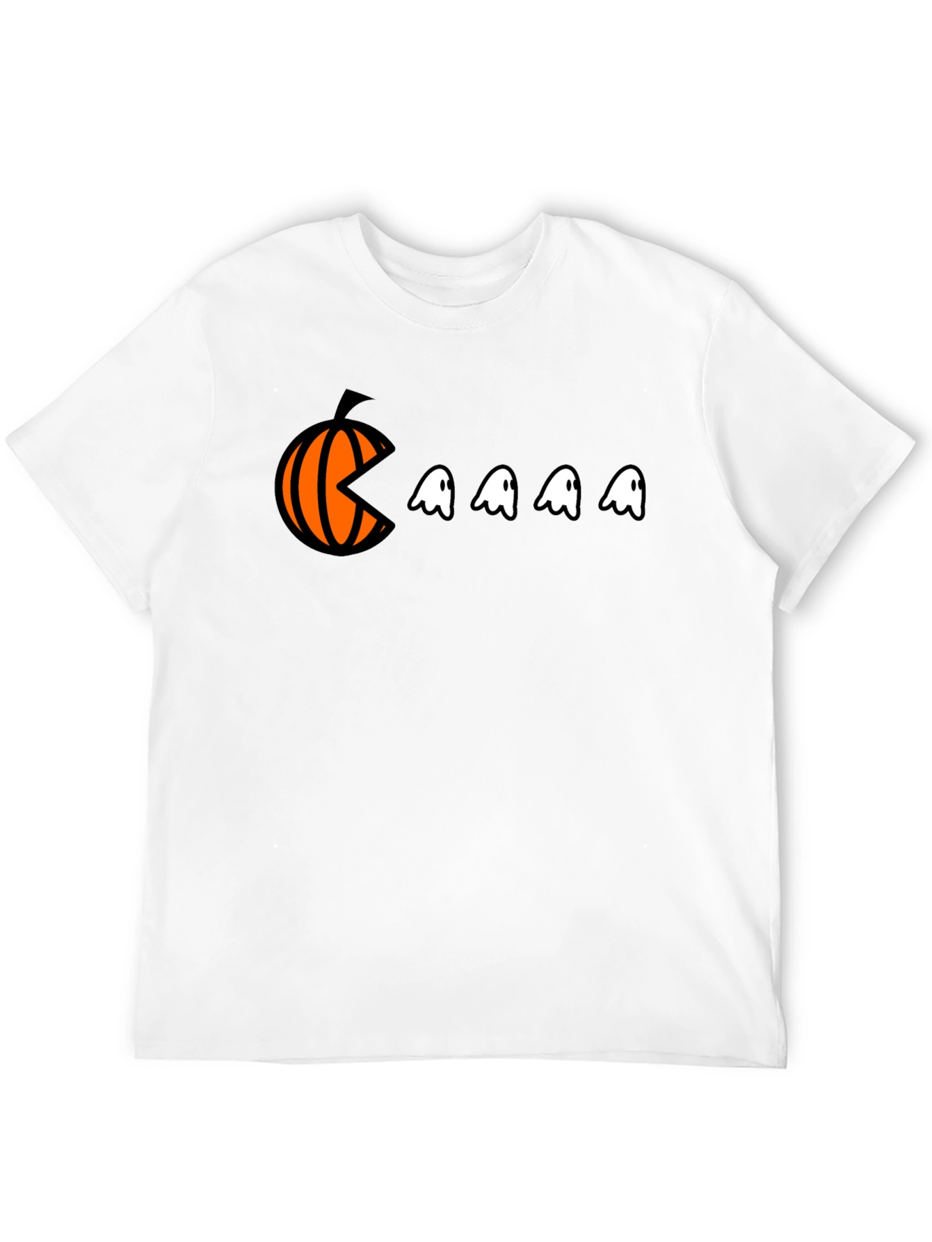 Pac-Man Pumpkin Halloween Graphic Tee - Black