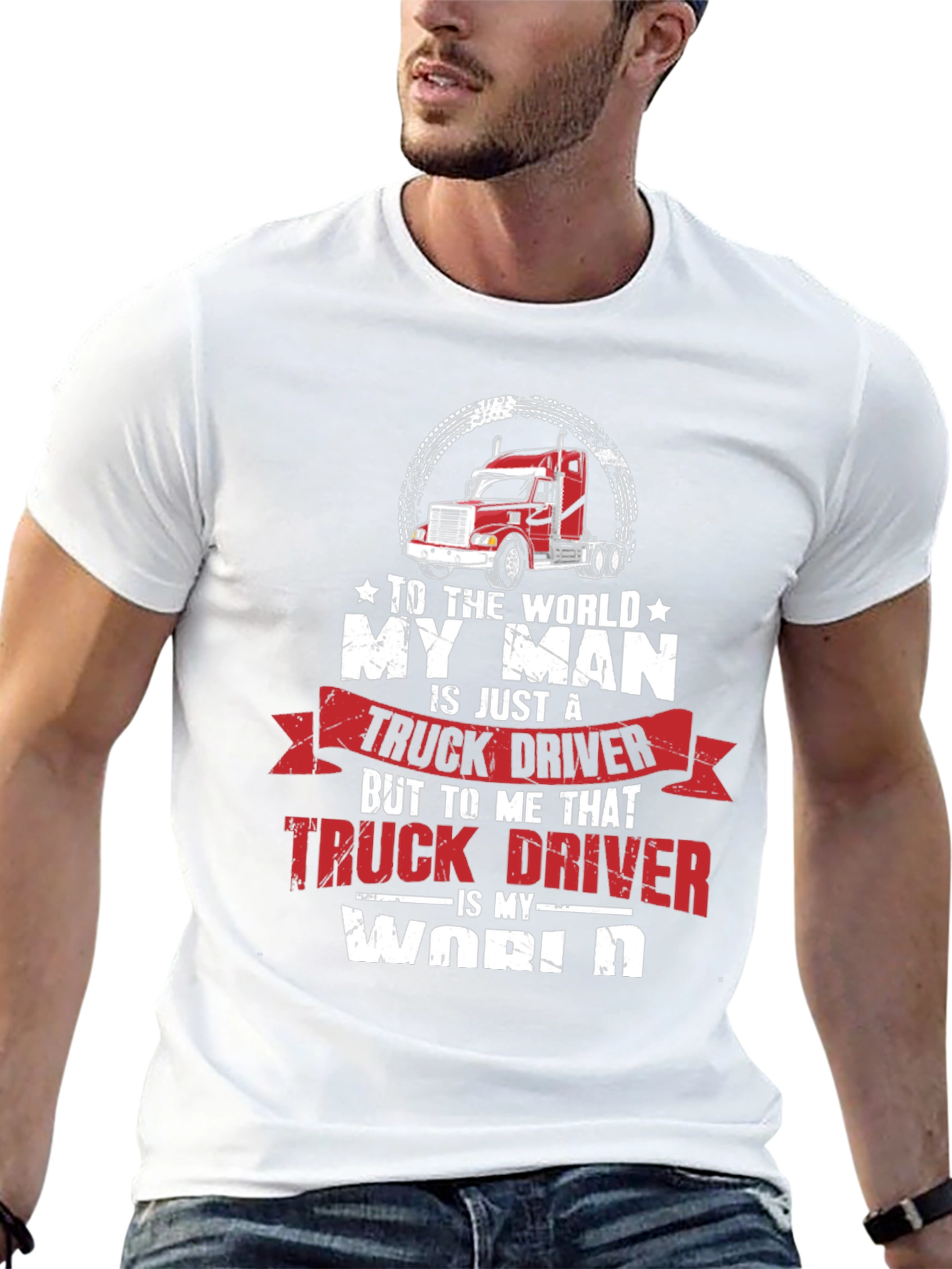 My Man Truck Driver Graphic T-Shirt