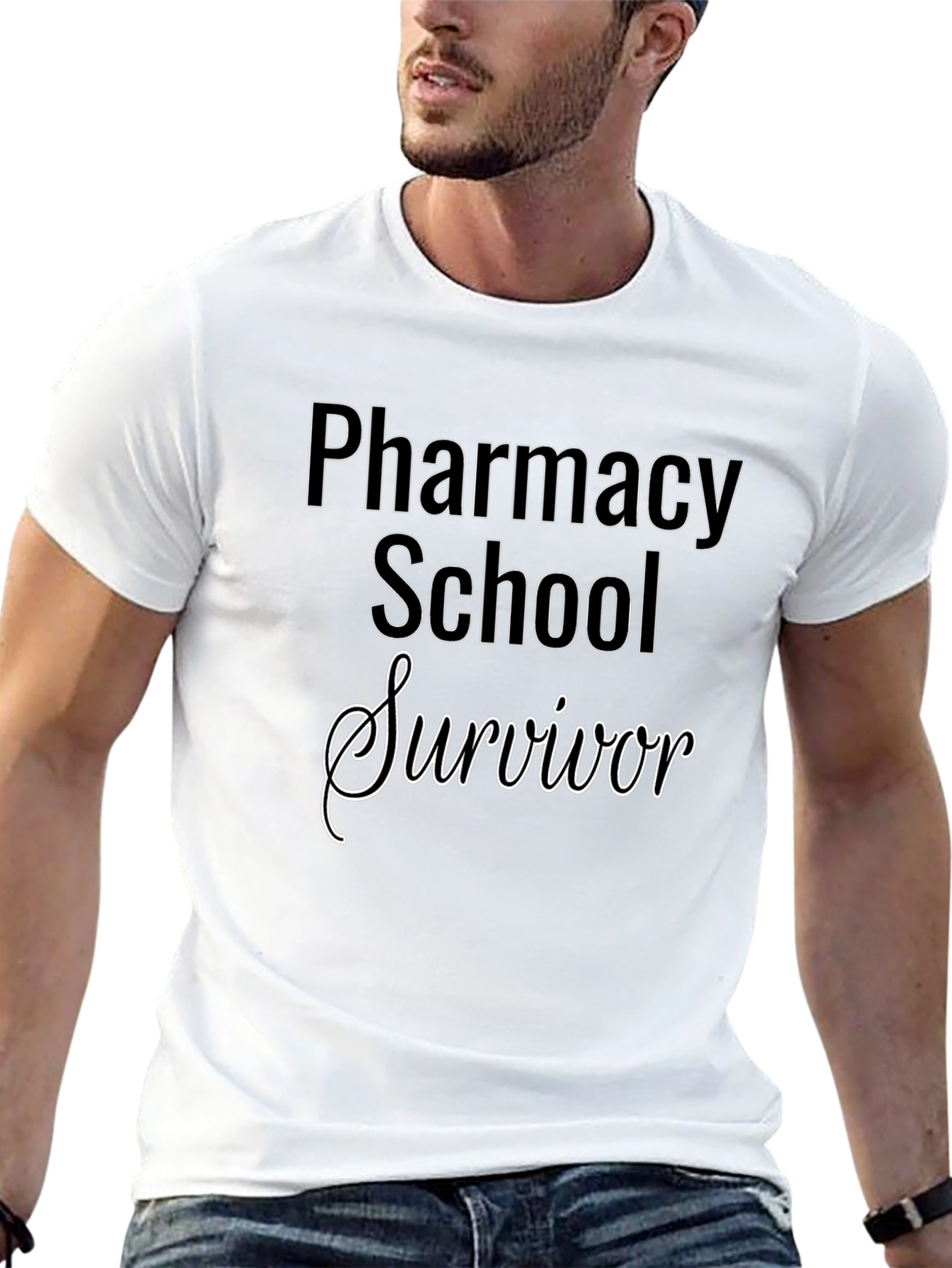 Pharmacy School Survivor Black T-Shirt