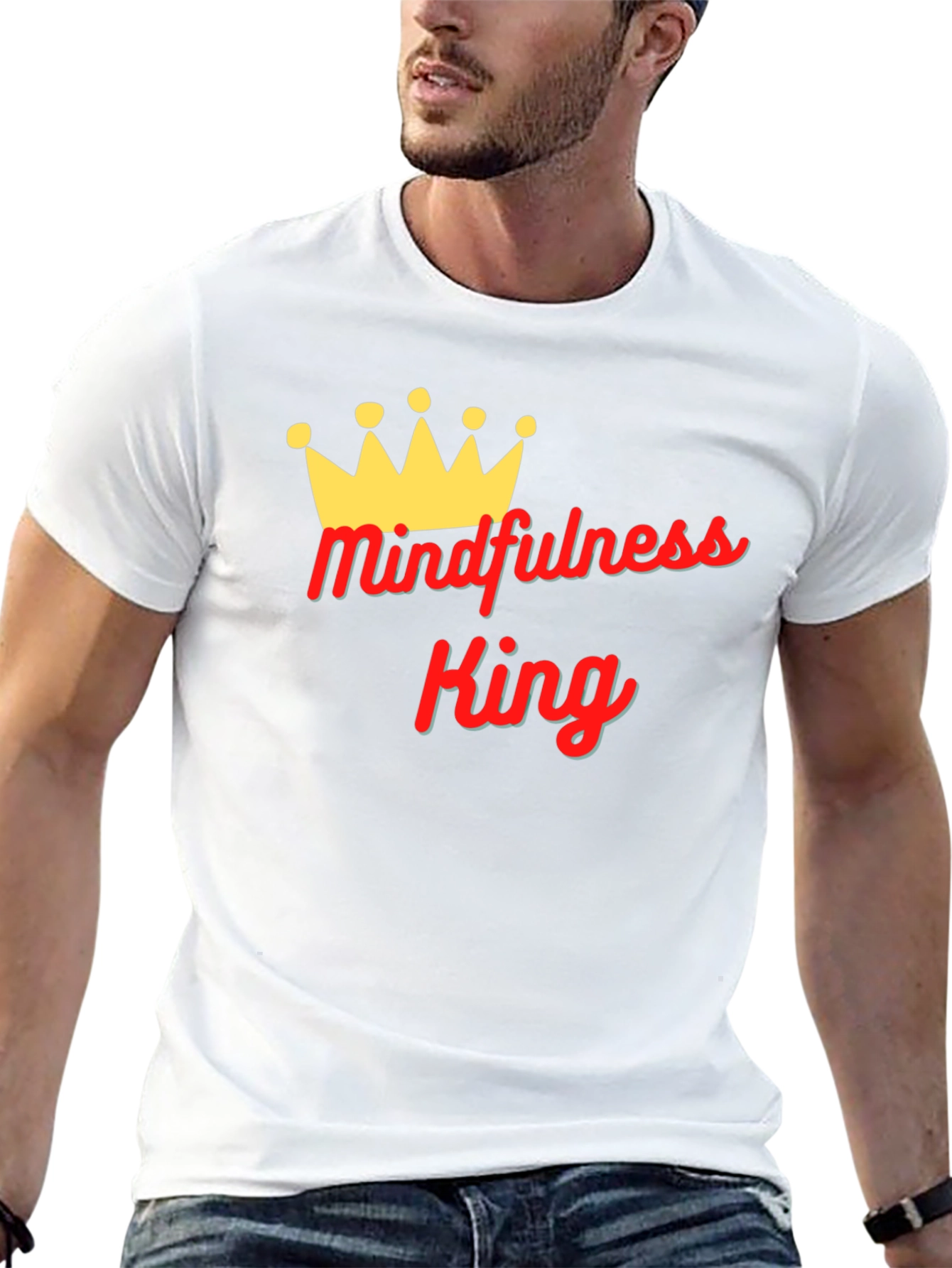 Mindfulness King Black Graphic T-Shirt