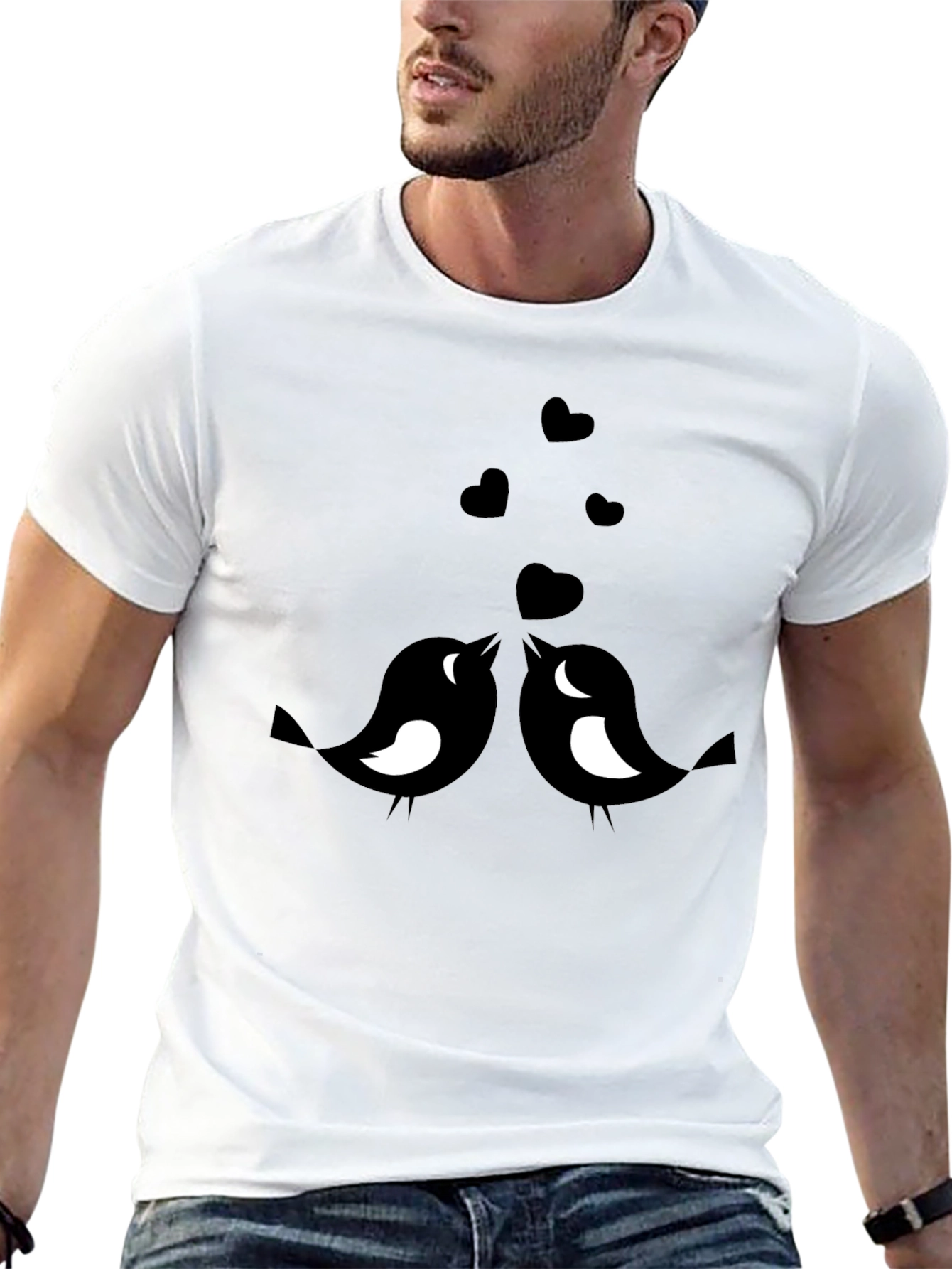 Love Birds Graphic Tee - Black