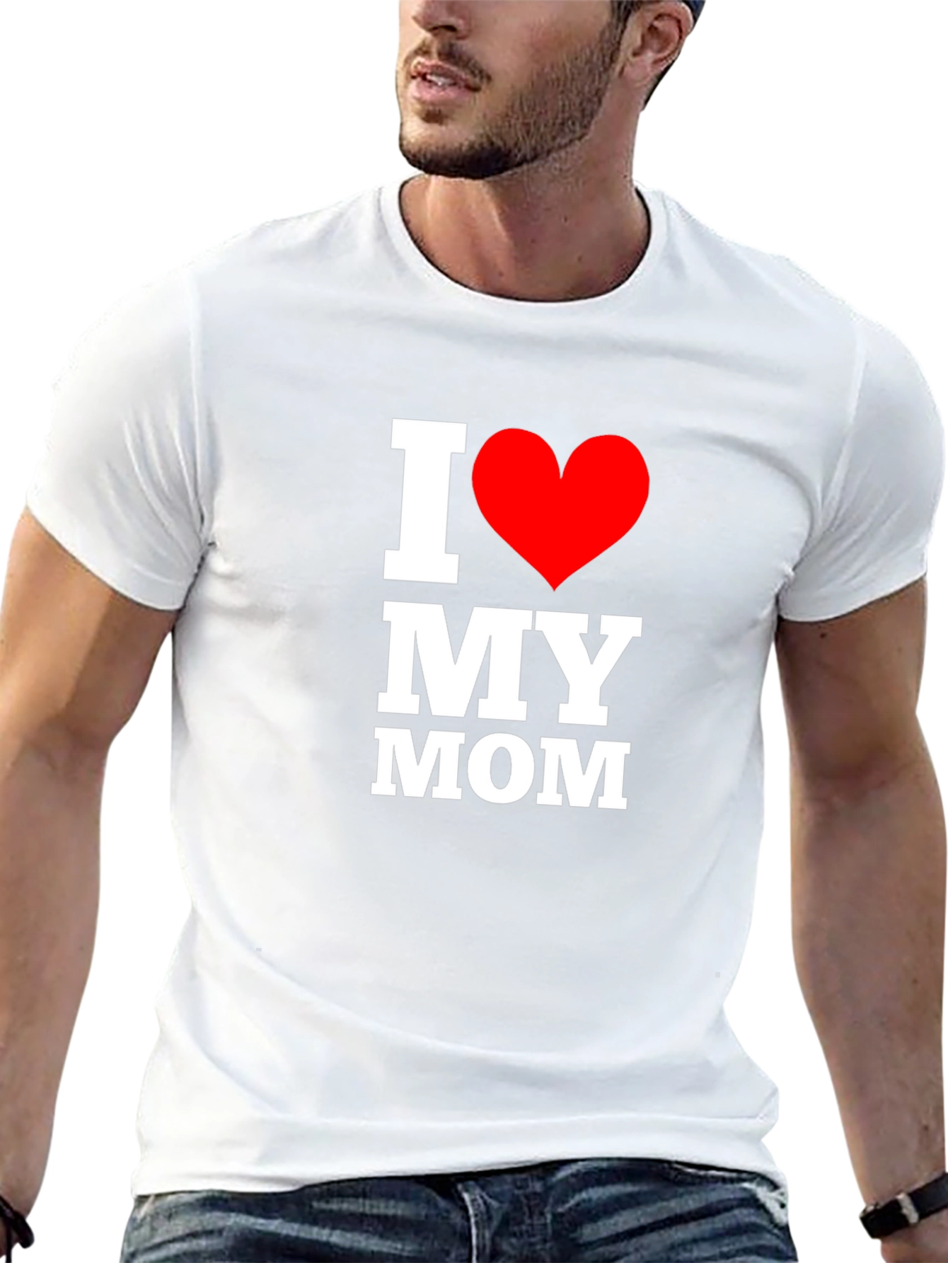 I Love My Mom T-Shirt - Black