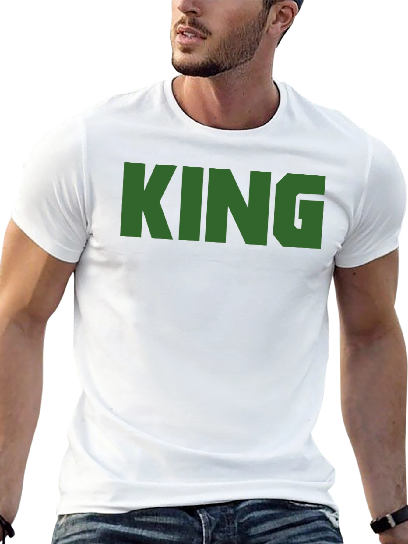 KING Text Graphic Mens Black T-Shirt