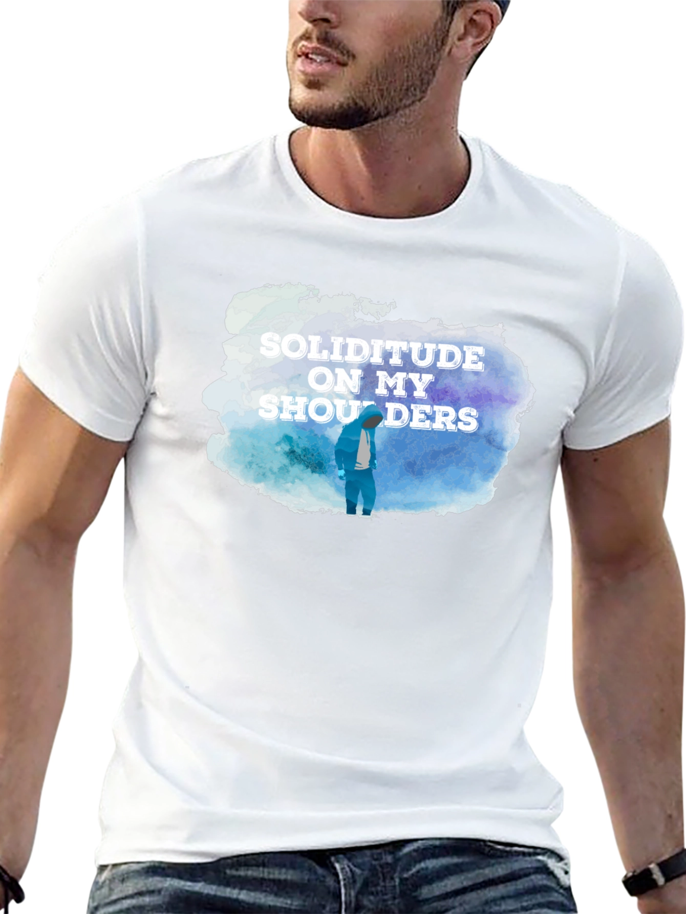 Soliditude T-Shirt - Black Graphic Tee