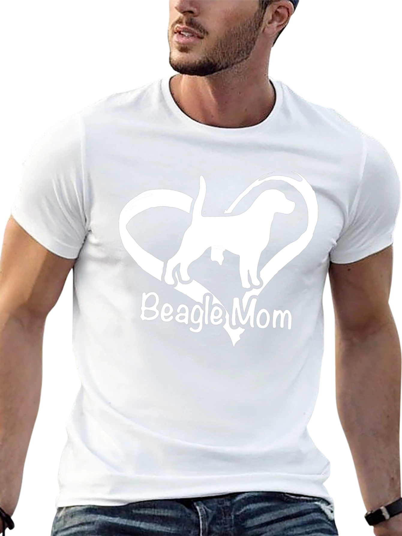 Beagle Mom Heart T-Shirt