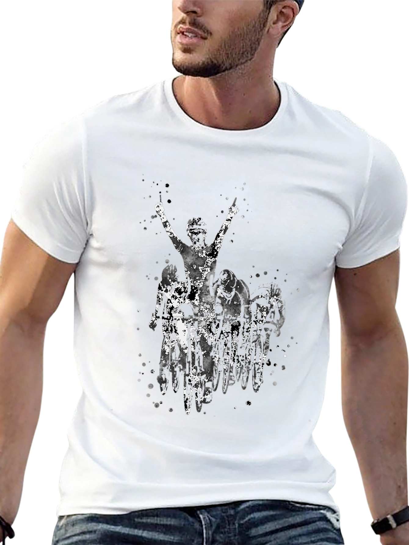 Cyclist Victory Black Graphic Tee