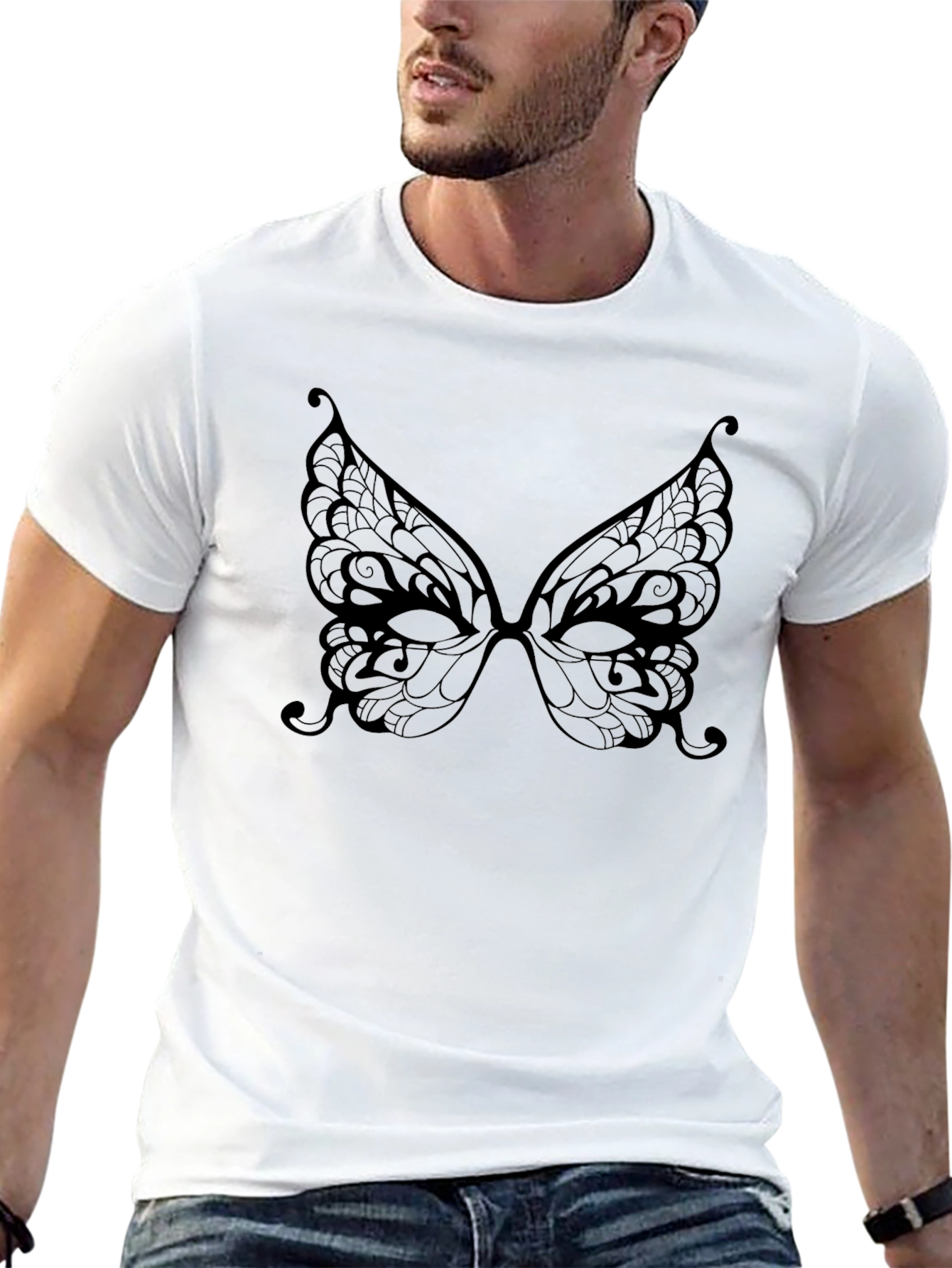 Butterfly Mask Graphic T-Shirt