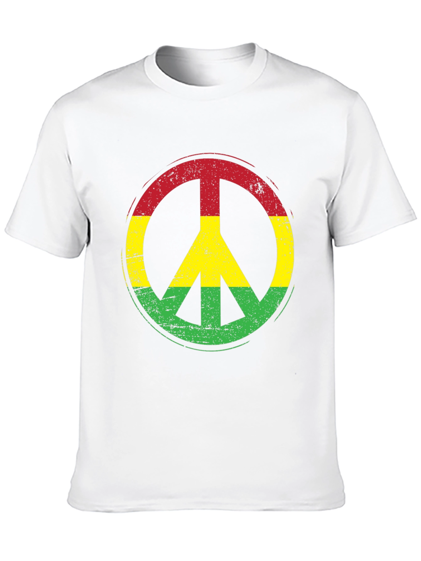 Rasta Peace Sign Black T-Shirt - Reggae Vibes