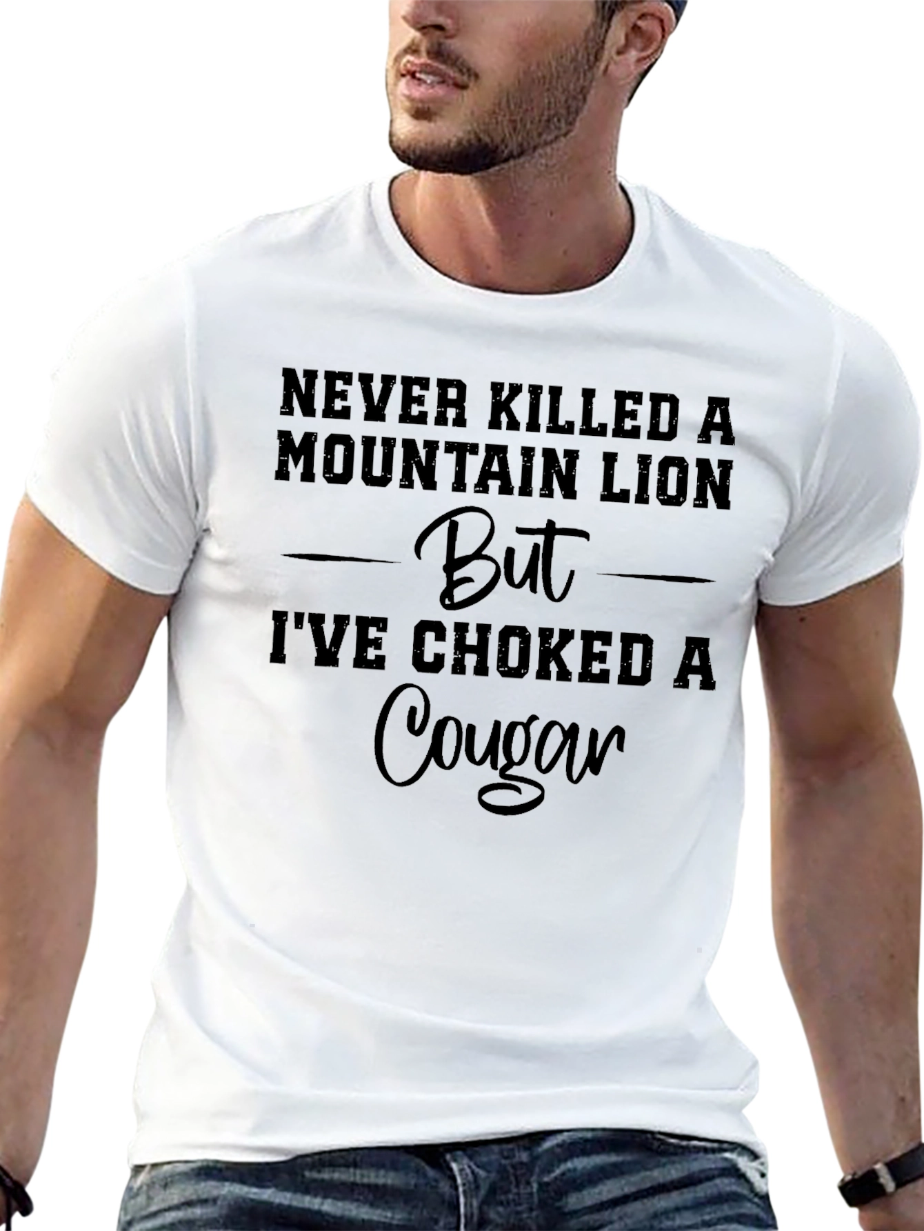 Never Killed Mountain Lion Choked Cougar T-Shirt