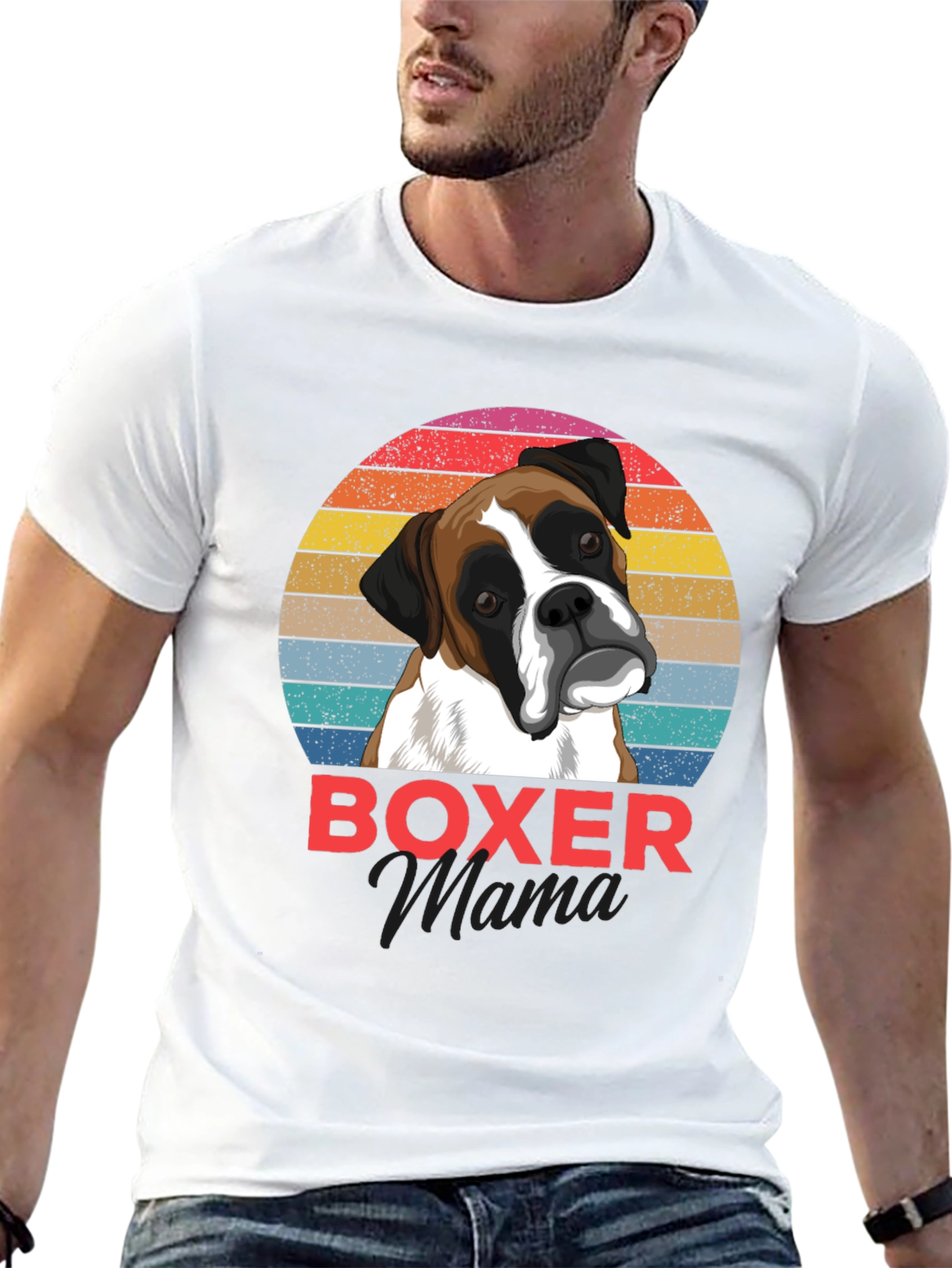 Boxer Mama Graphic Tee - Dog Lover Shirt