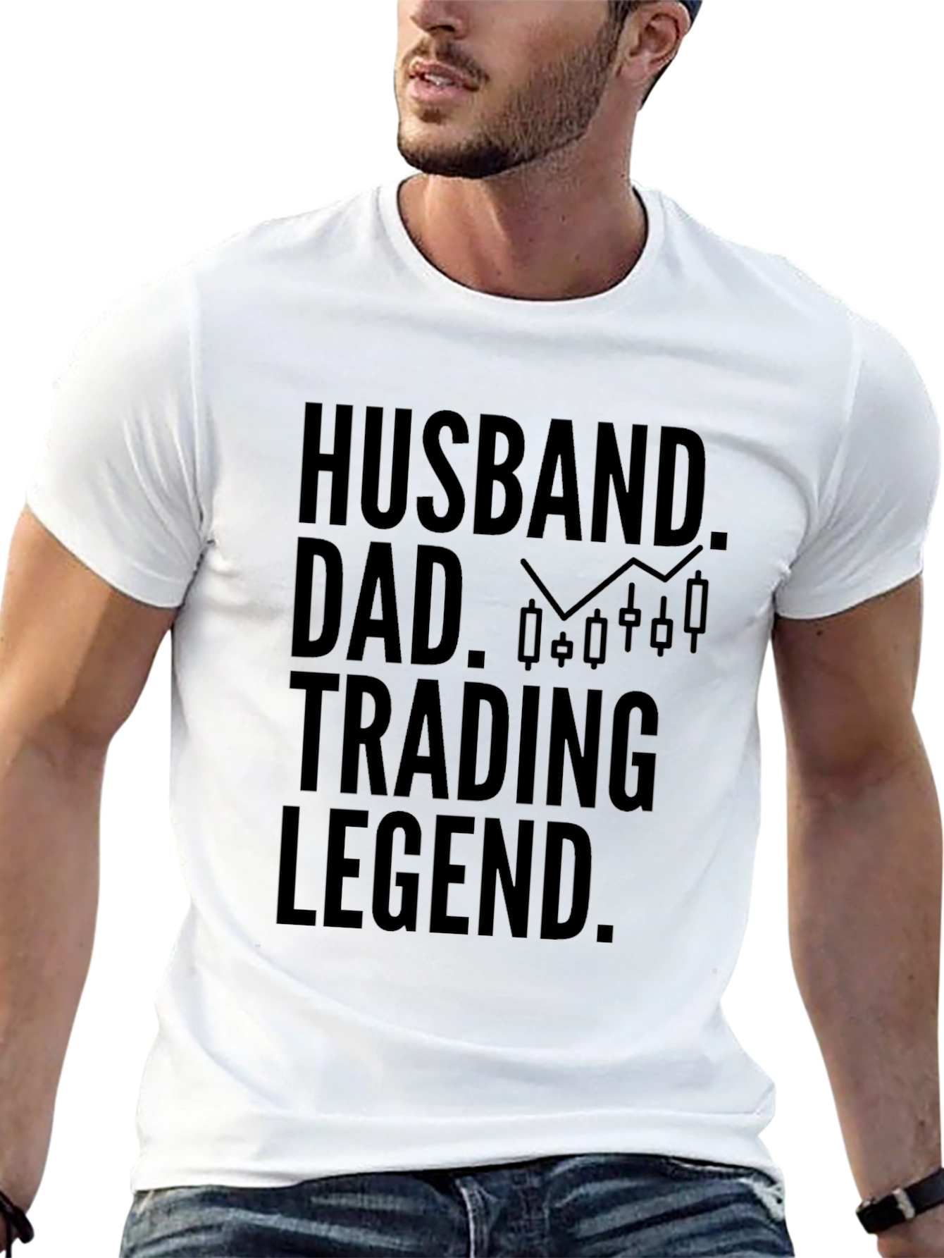 Husband Dad Trading Legend Graphic Tee