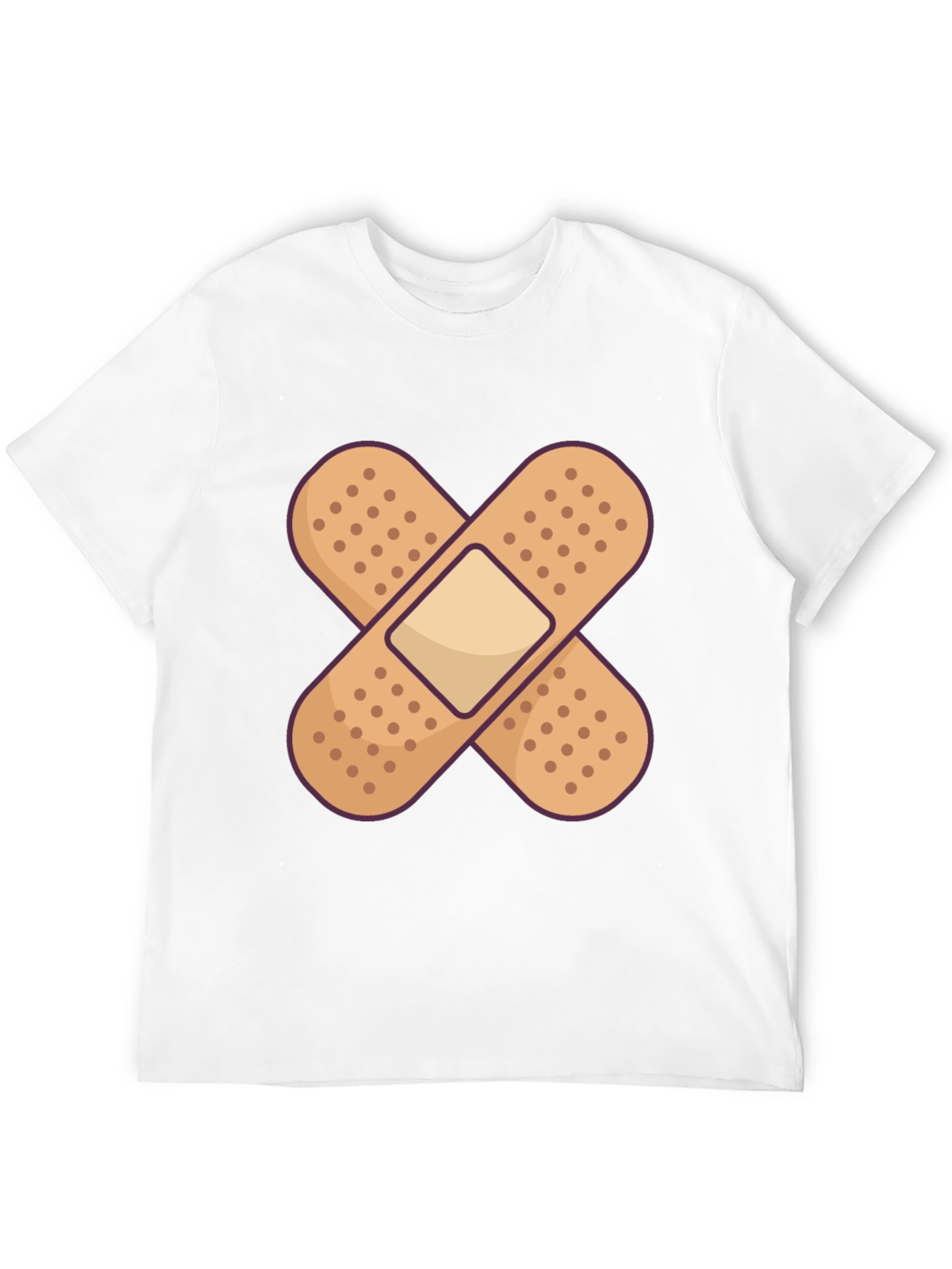 Bandage Graphic Tee - Novelty Design T-Shirt
