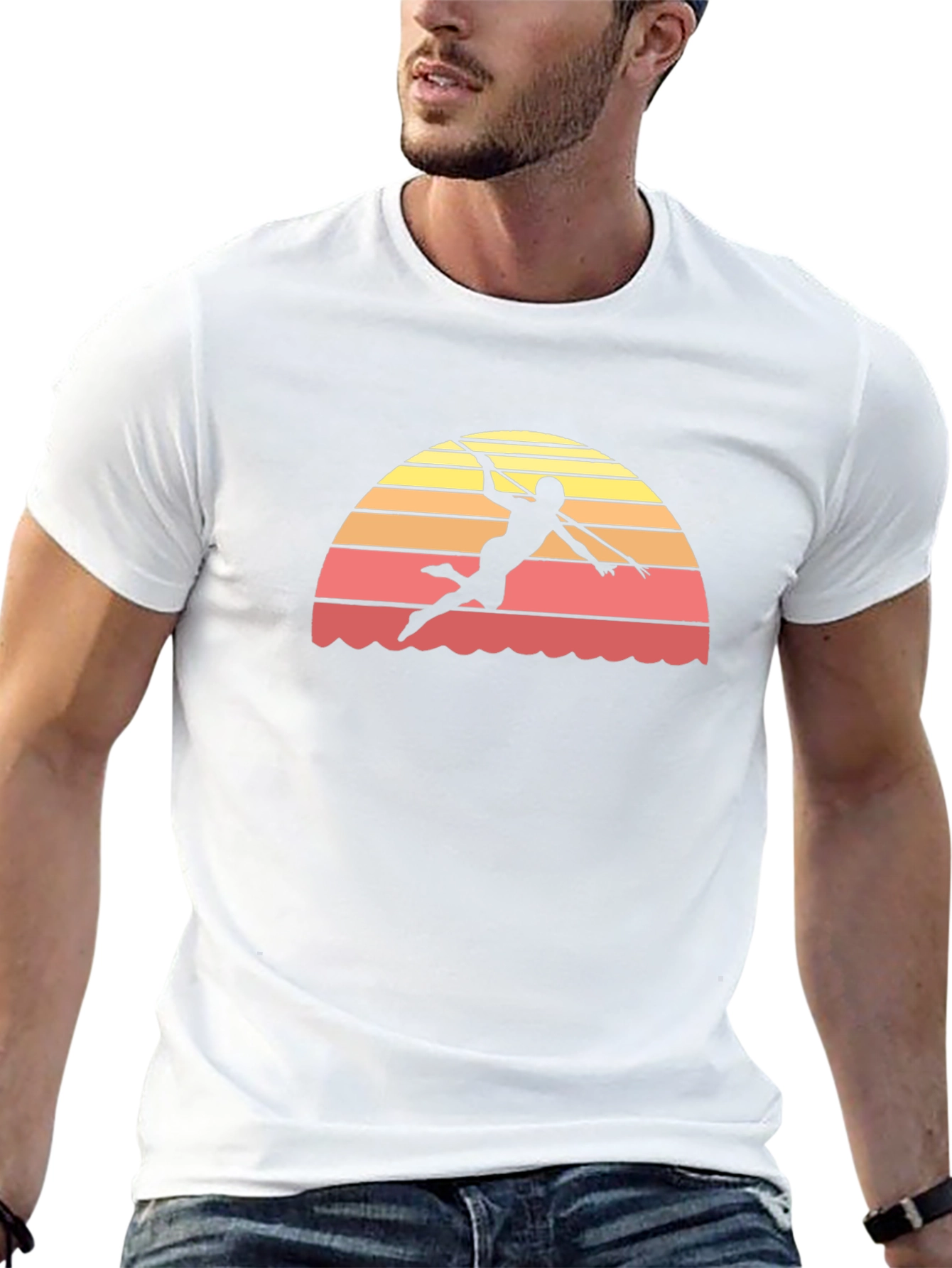 Spearfishing Sunset Graphic Tee - Black